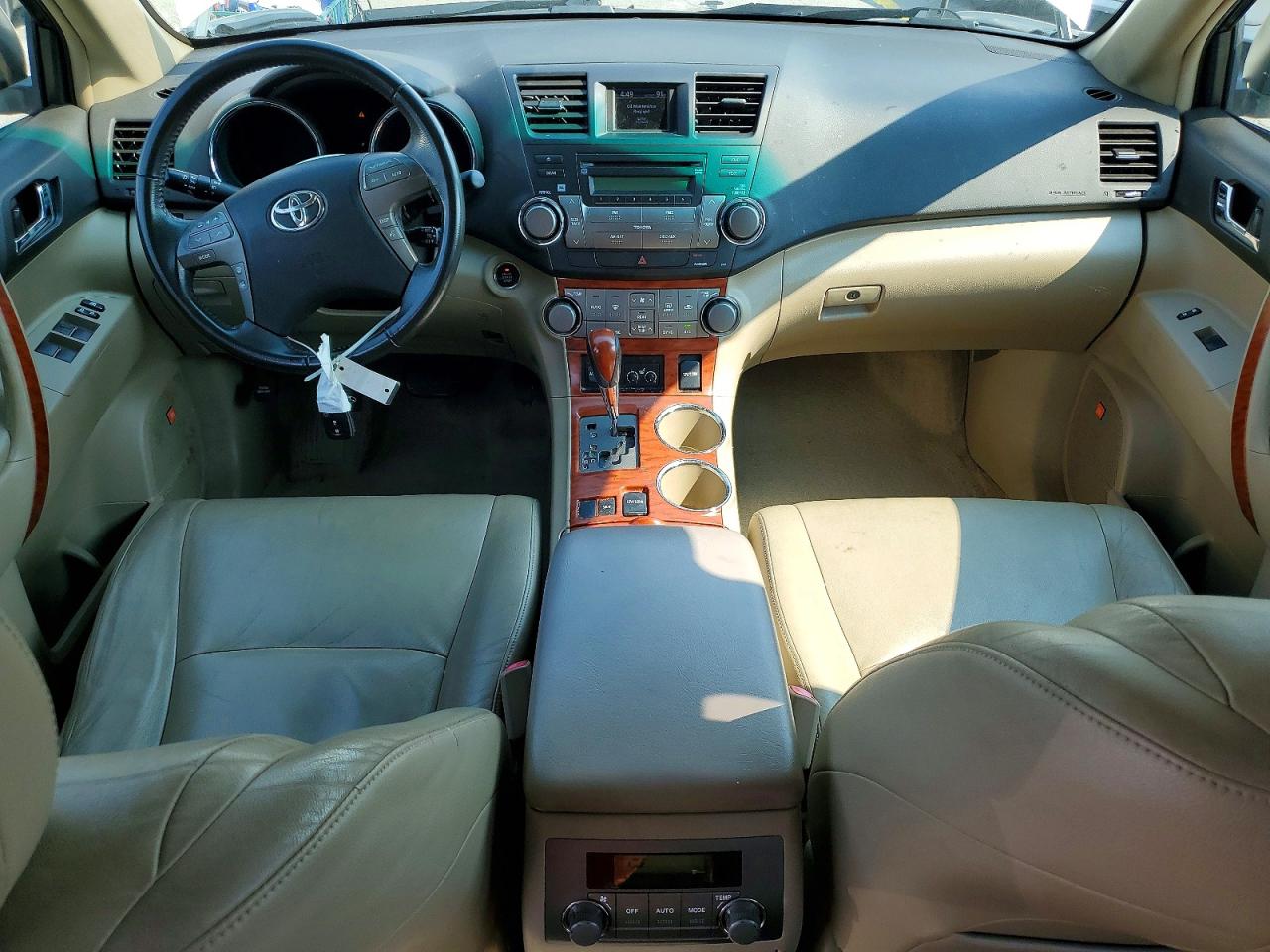 2009 Toyota Highlander Limited White vin: JTEDS42A492073359