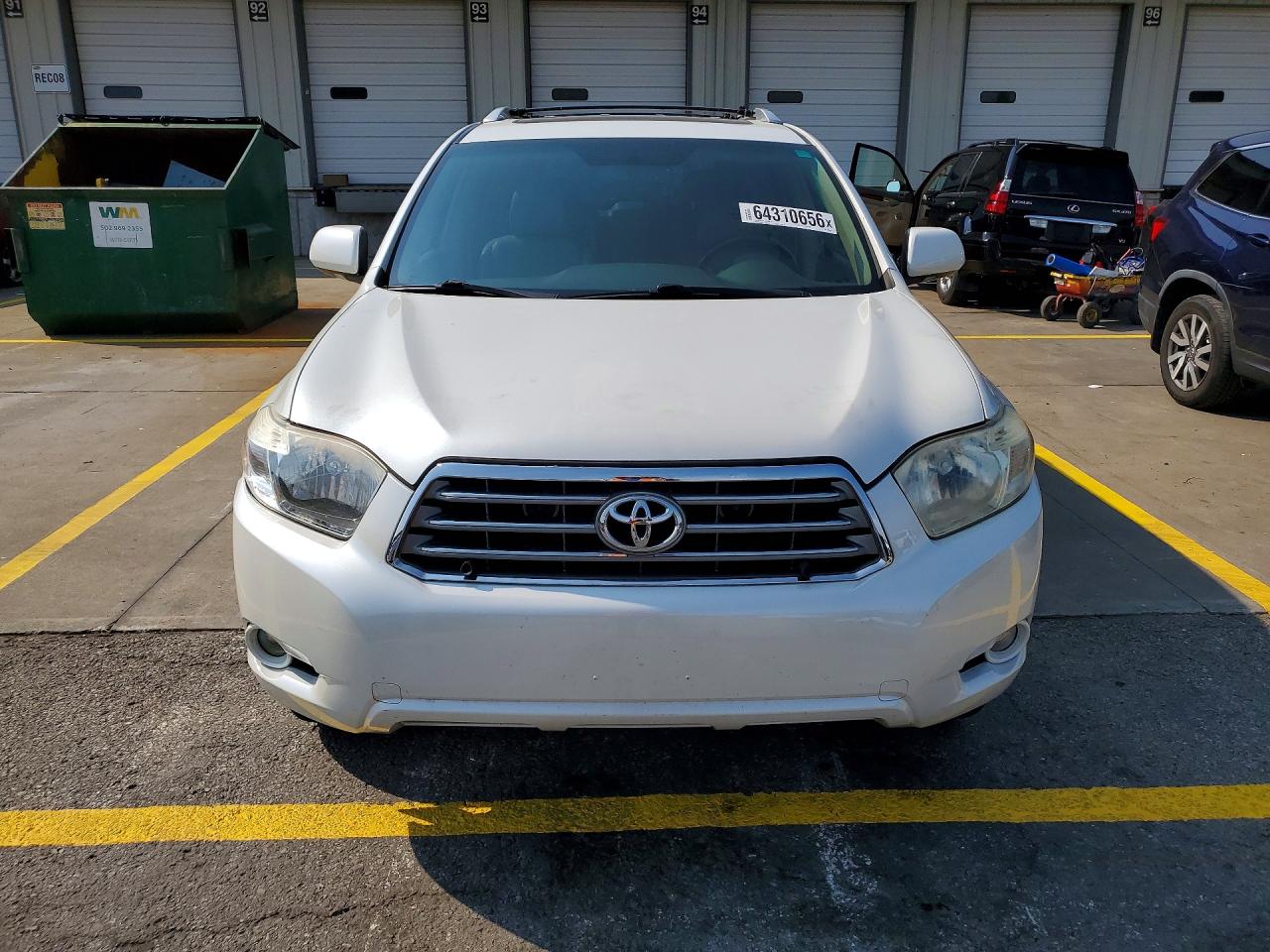 2009 Toyota Highlander Limited White vin: JTEDS42A492073359