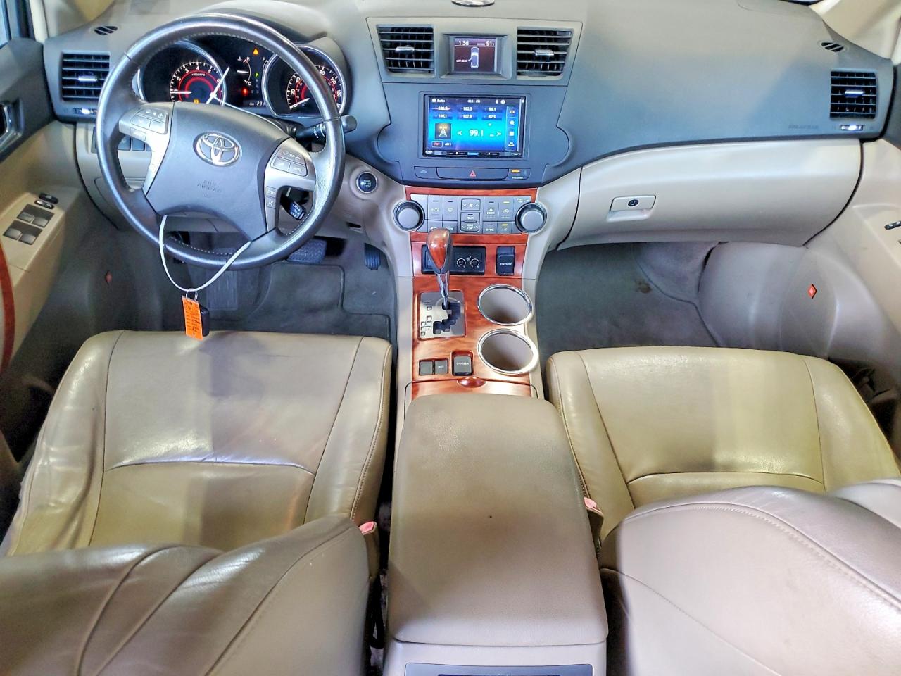 2009 Toyota Highlander Limited White vin: JTEDS42A492081073
