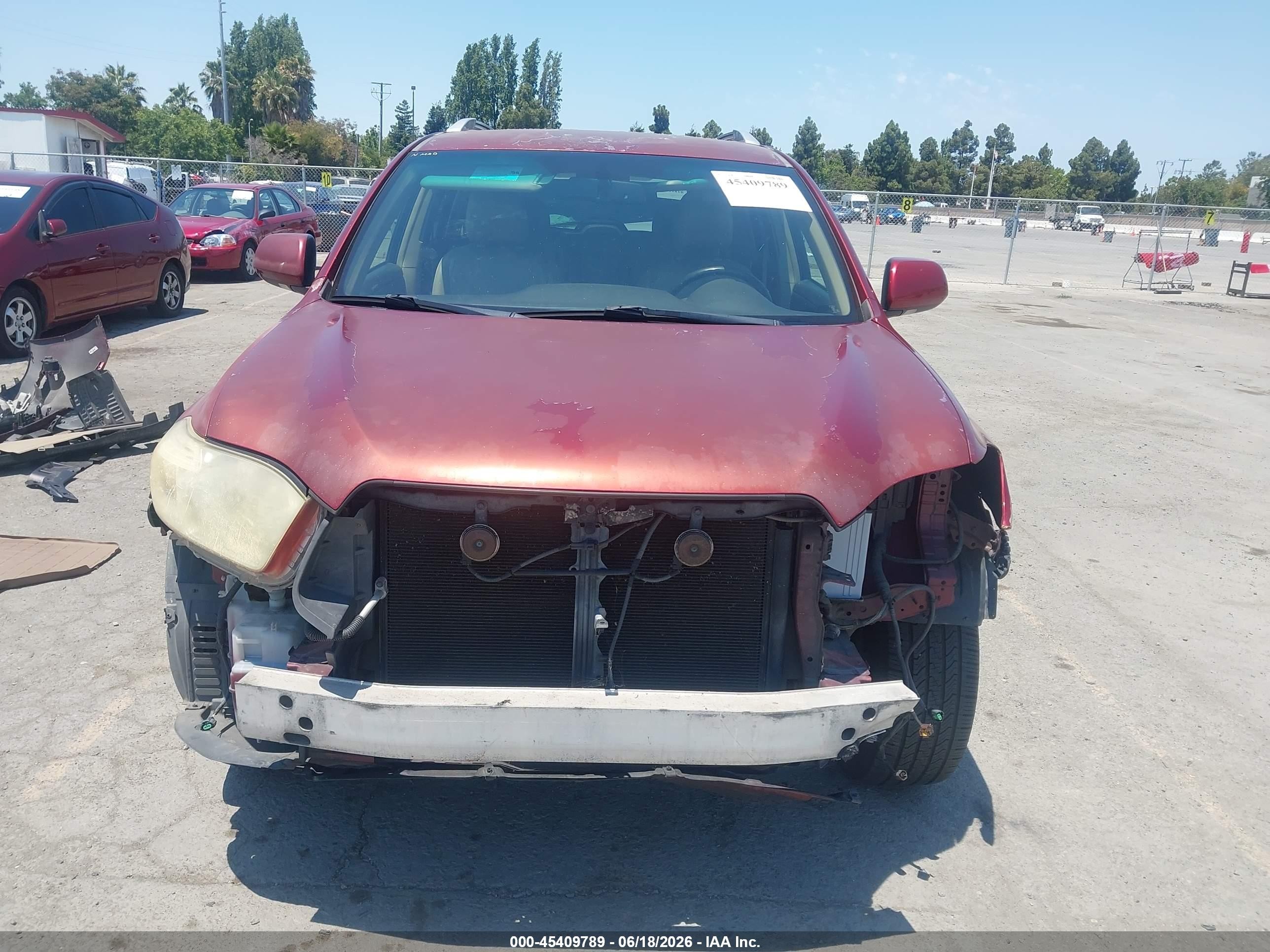 2008 Toyota Highlander Limited Burgundy vin: JTEDS42A582016120