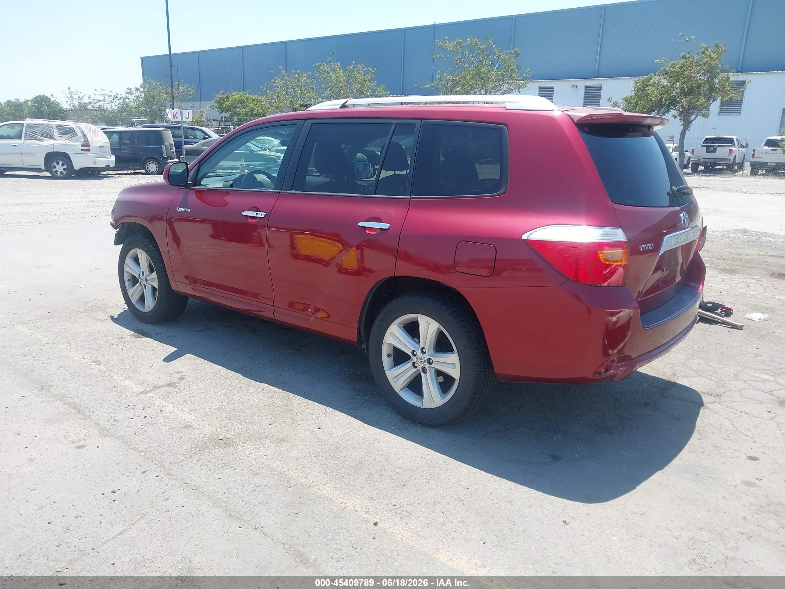 2008 Toyota Highlander Limited Burgundy vin: JTEDS42A582016120