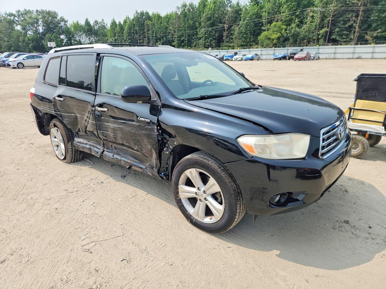 2008 Toyota Highlander Limited Black vin: JTEDS42A582018482