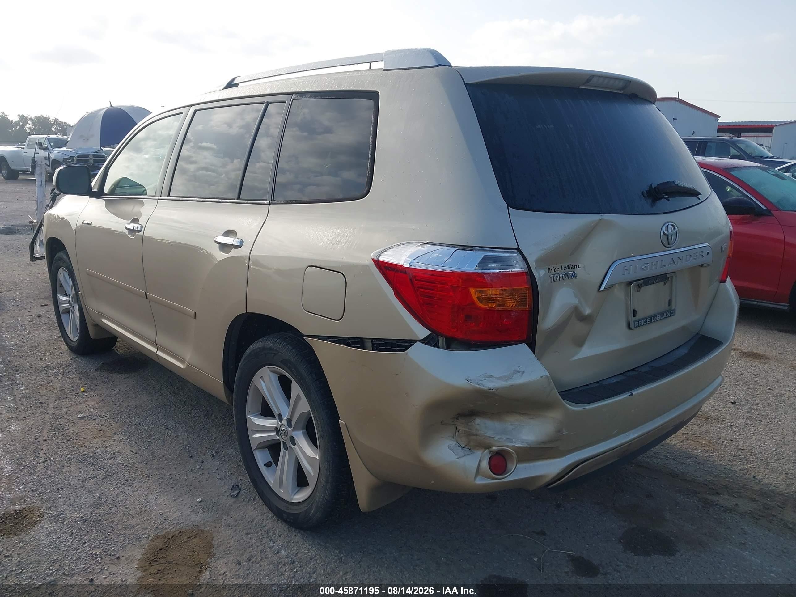 2008 Toyota Highlander Limited Gold vin: JTEDS42A582031264