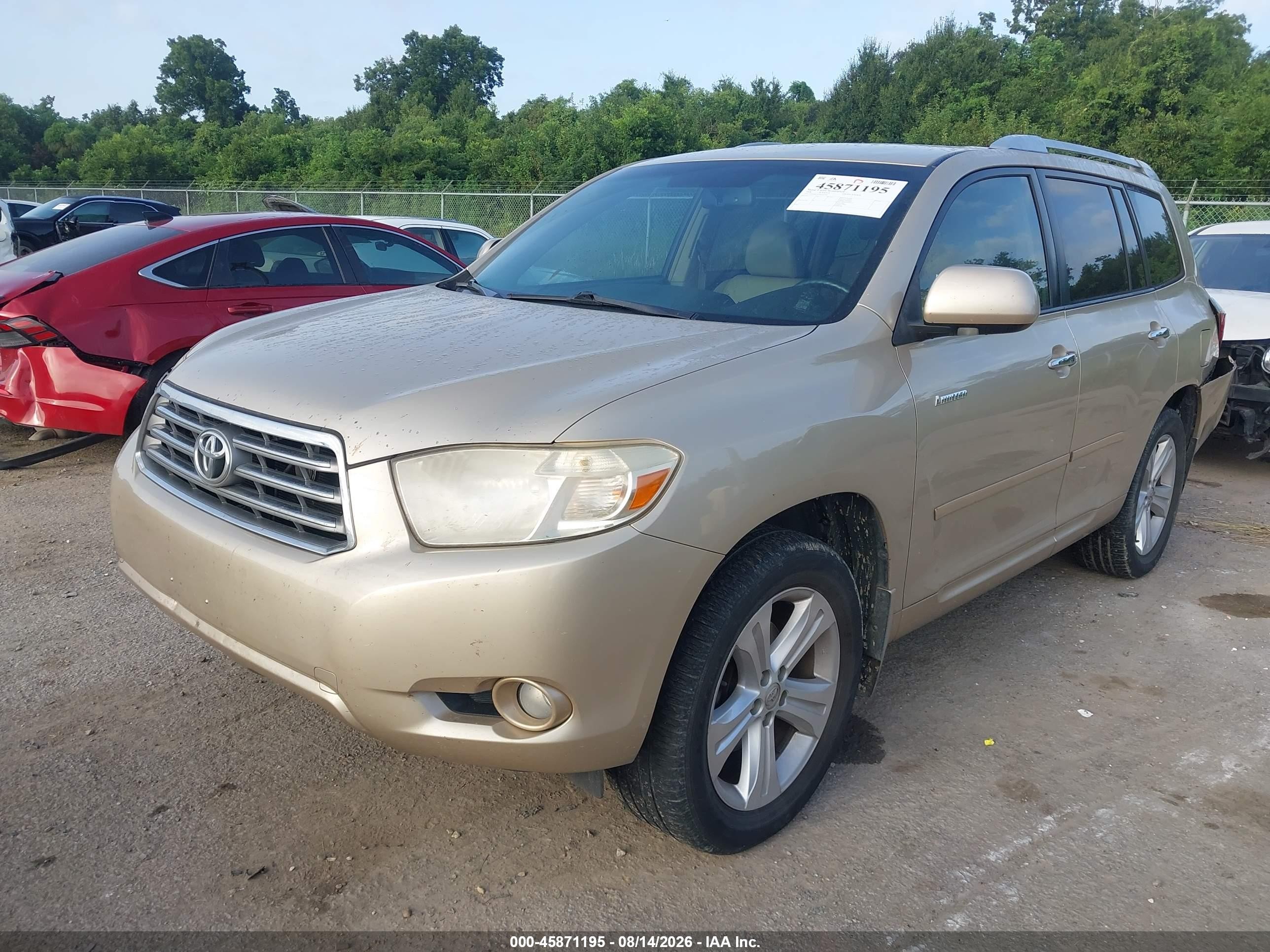 2008 Toyota Highlander Limited Gold vin: JTEDS42A582031264