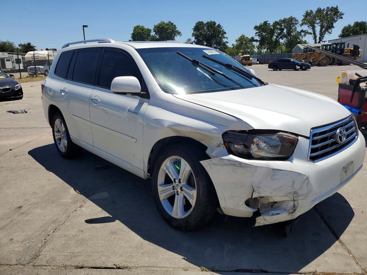 2008 Toyota Highlander Limited White vin: JTEDS42A582048324