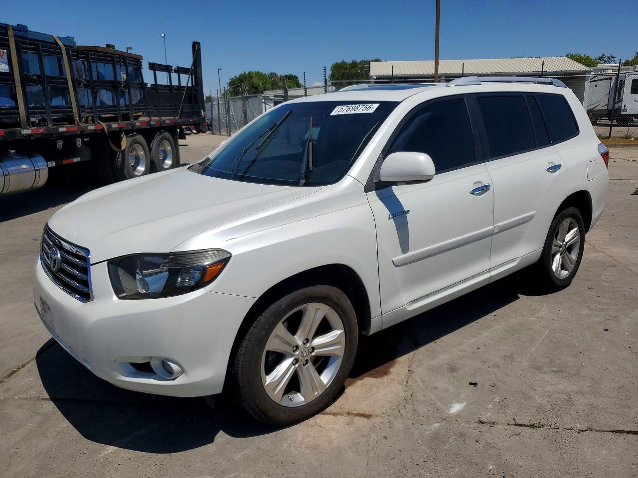 2008 Toyota Highlander Limited White vin: JTEDS42A582048324