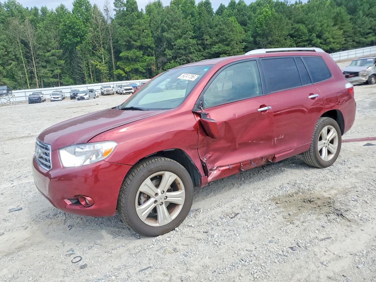 2008 Toyota Highlander Limited Burgundy vin: JTEDS42A582058691