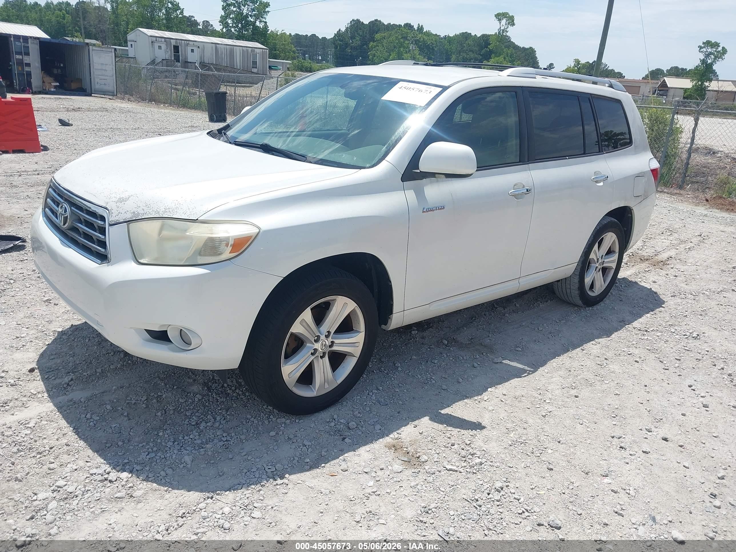 2008 Toyota Highlander Limited Белый vin: JTEDS42A582067519