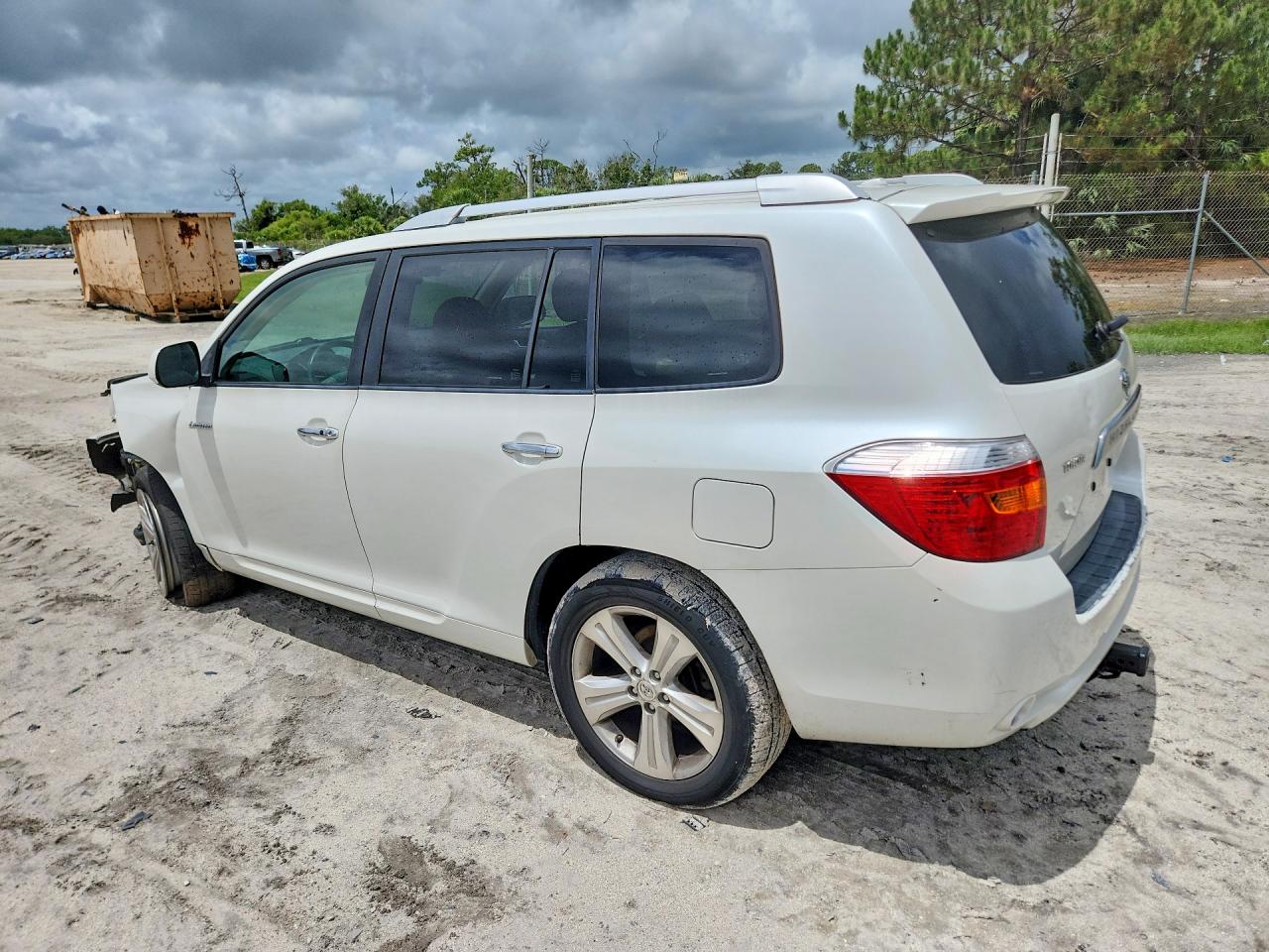 2009 Toyota Highlander Limited White vin: JTEDS42A592079395