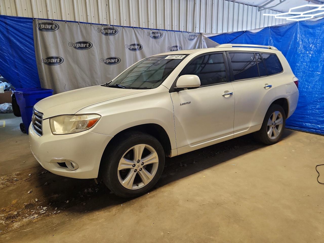 2008 Toyota Highlander White vin: JTEDS42A682038594