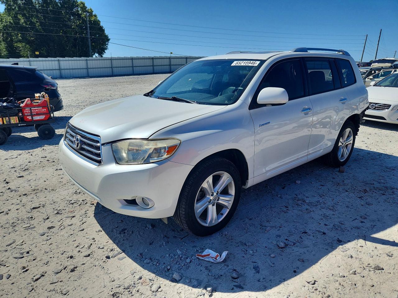 2008 Toyota Highlander Limited White vin: JTEDS42A682060823