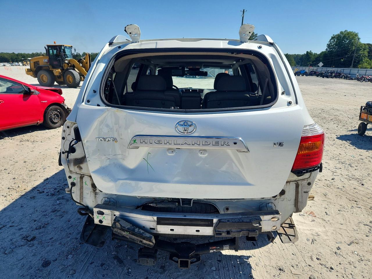 2008 Toyota Highlander Limited White vin: JTEDS42A682060823