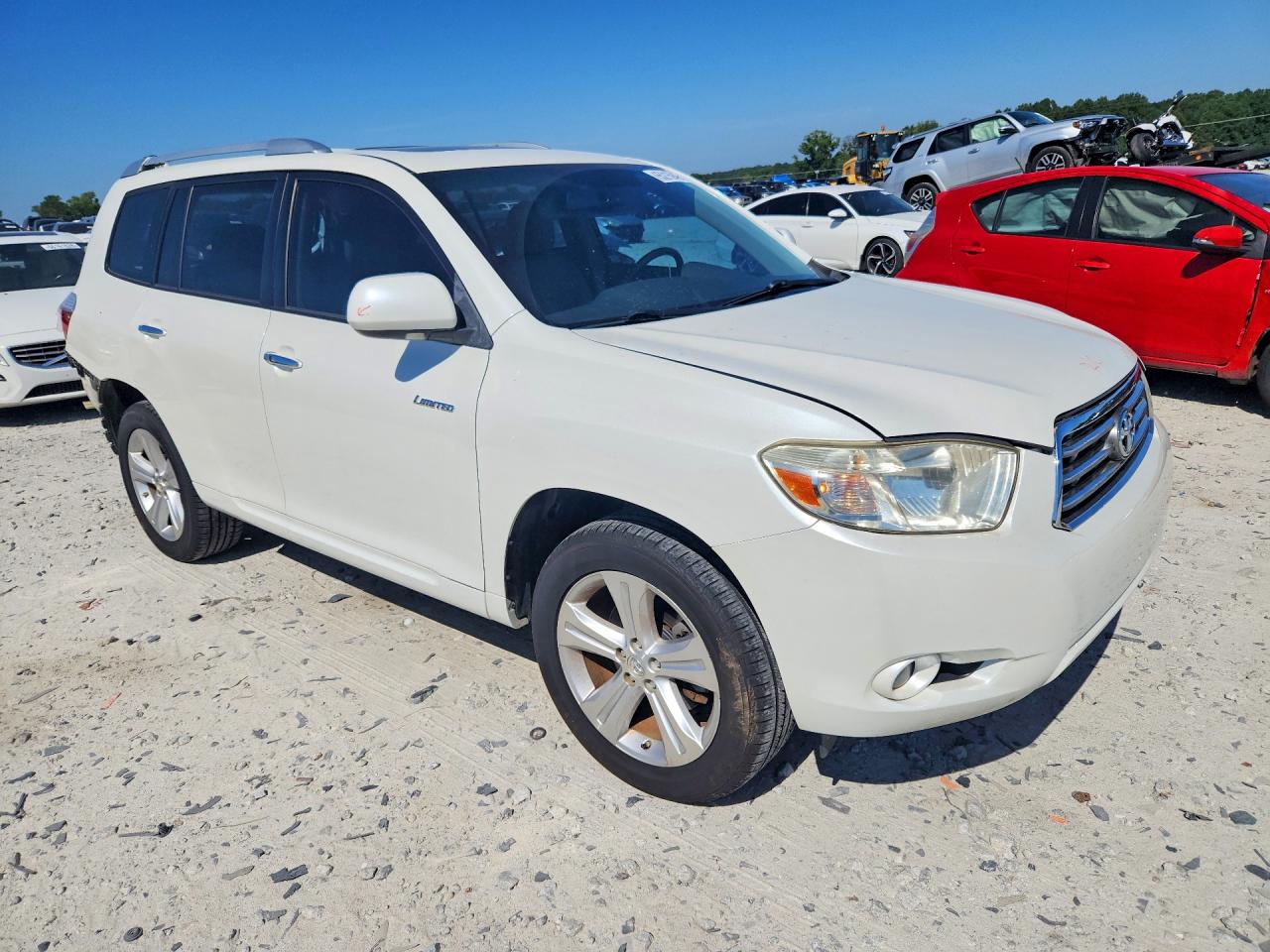 2008 Toyota Highlander Limited White vin: JTEDS42A682060823