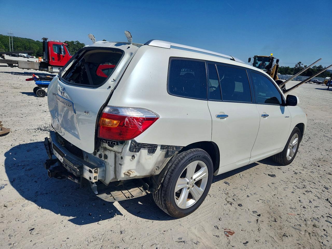 2008 Toyota Highlander Limited White vin: JTEDS42A682060823