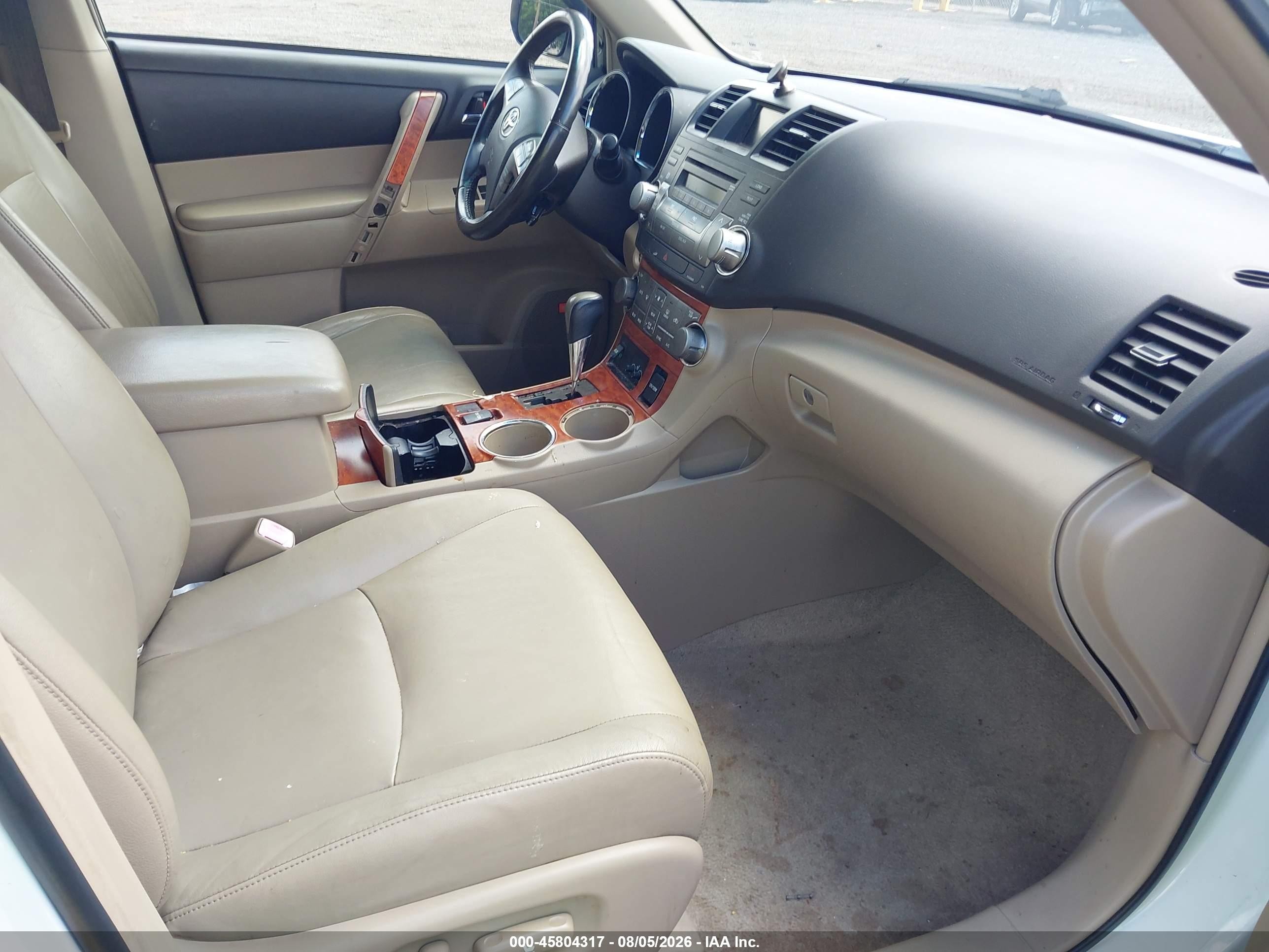 2009 Toyota Highlander Limited White vin: JTEDS42A692080328