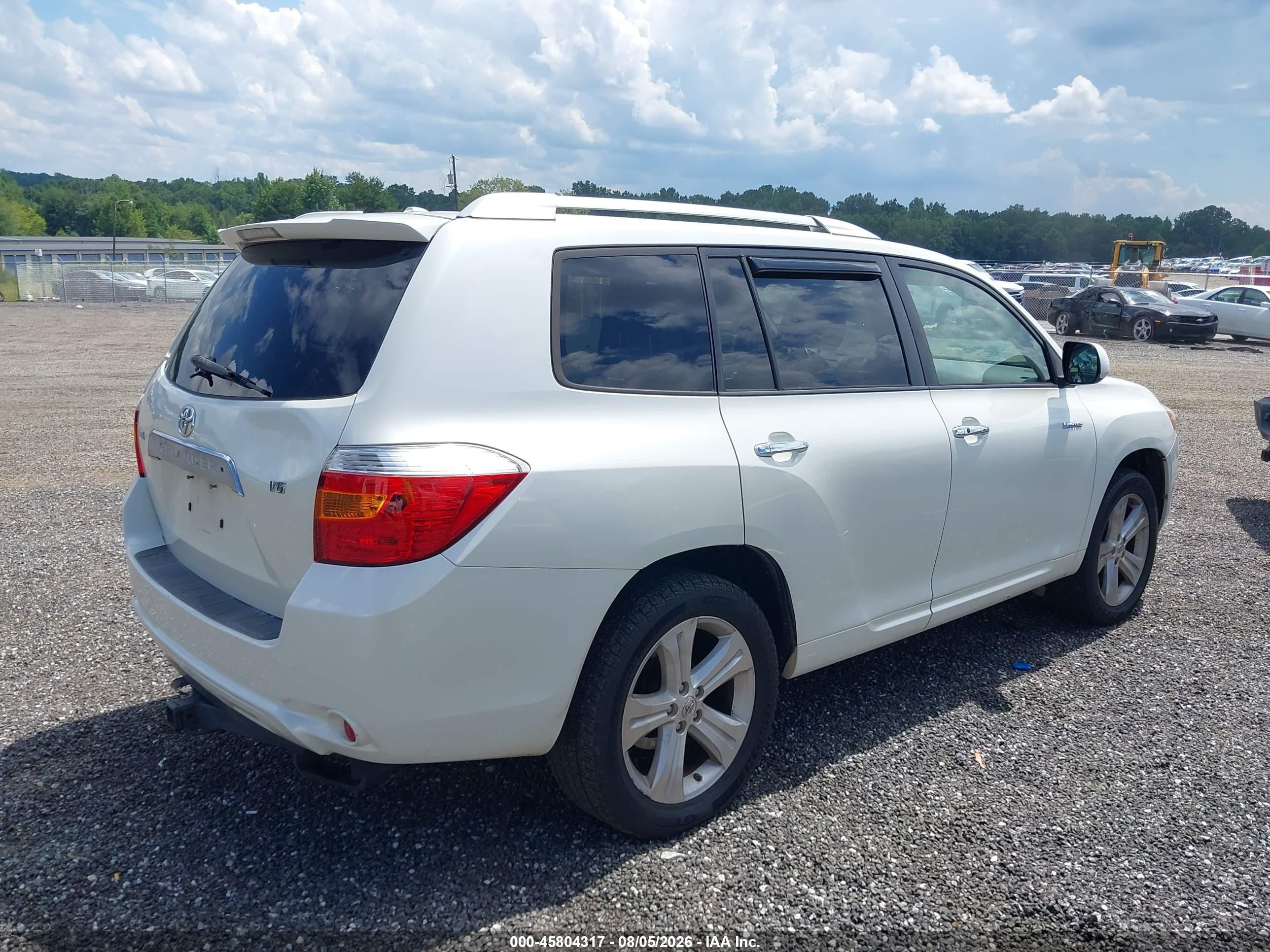 2009 Toyota Highlander Limited White vin: JTEDS42A692080328