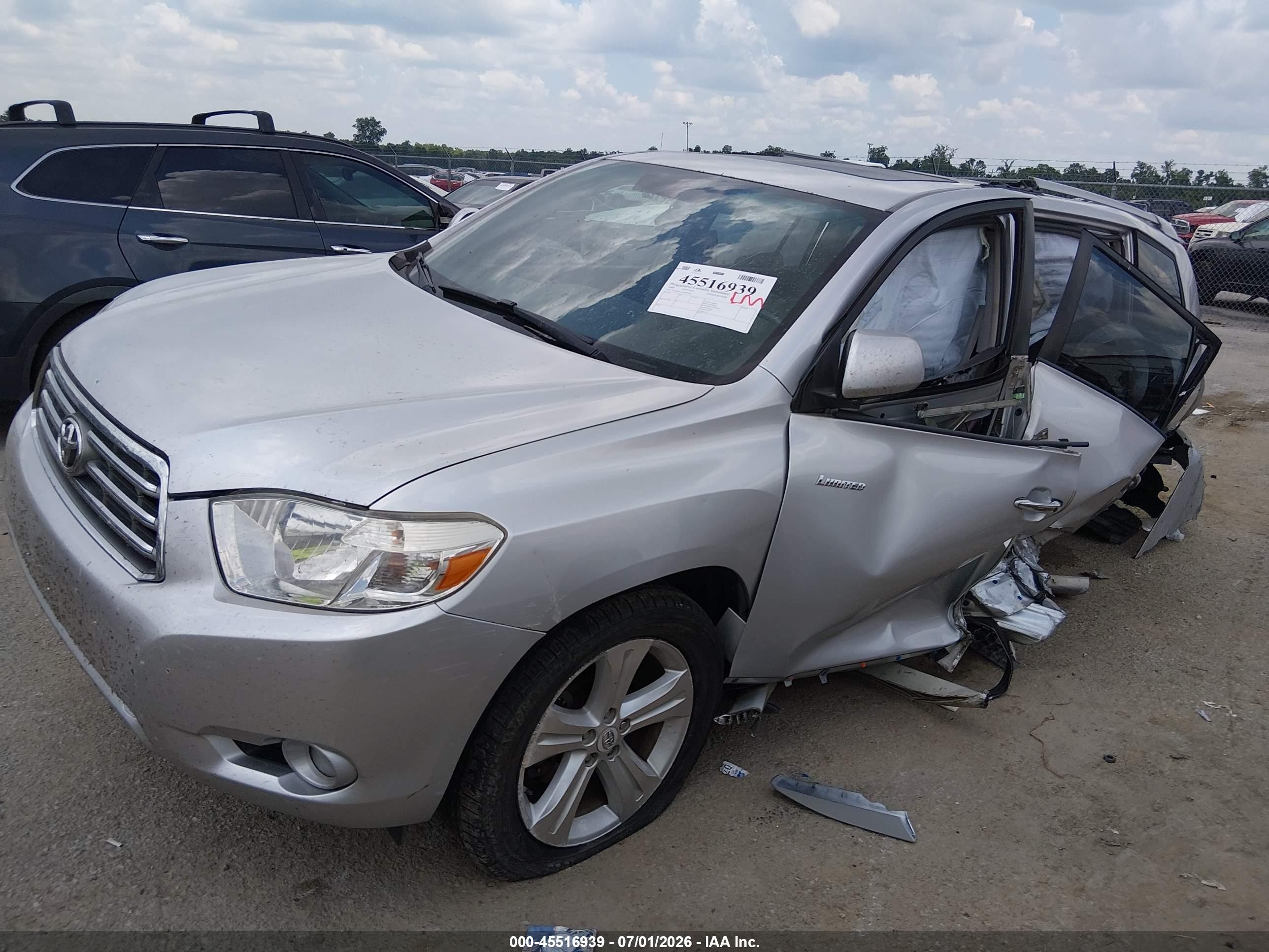 2009 Toyota Highlander Limited Silver vin: JTEDS42A692087022