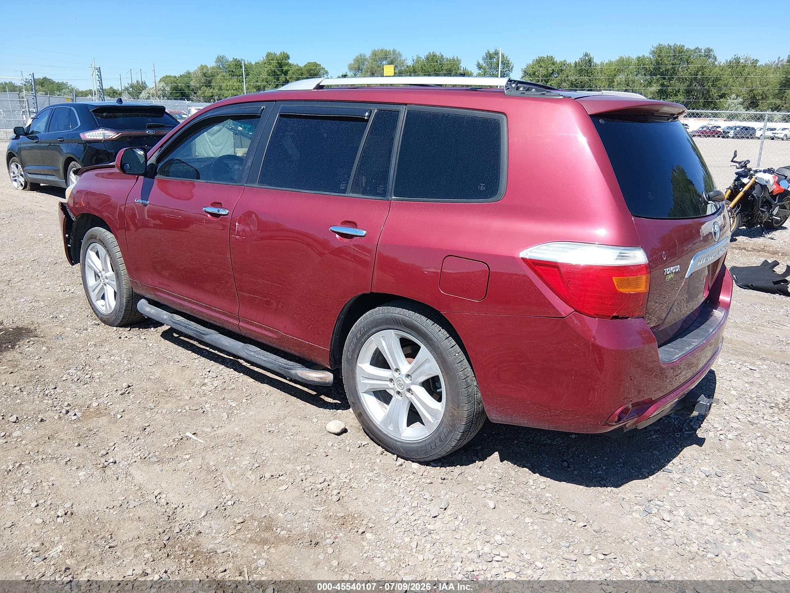 2008 Toyota Highlander Limited Red vin: JTEDS42A782008584