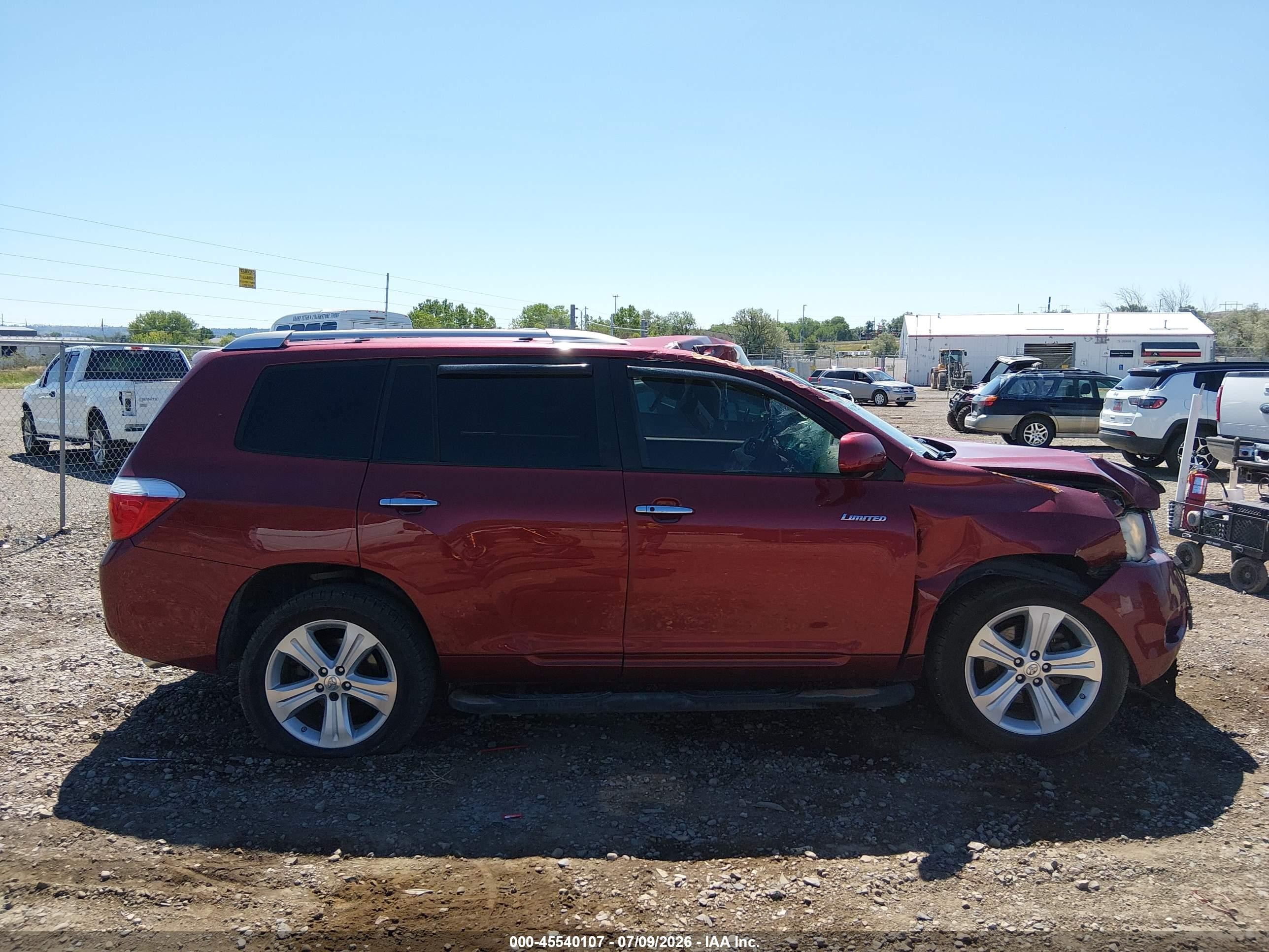 2008 Toyota Highlander Limited Red vin: JTEDS42A782008584