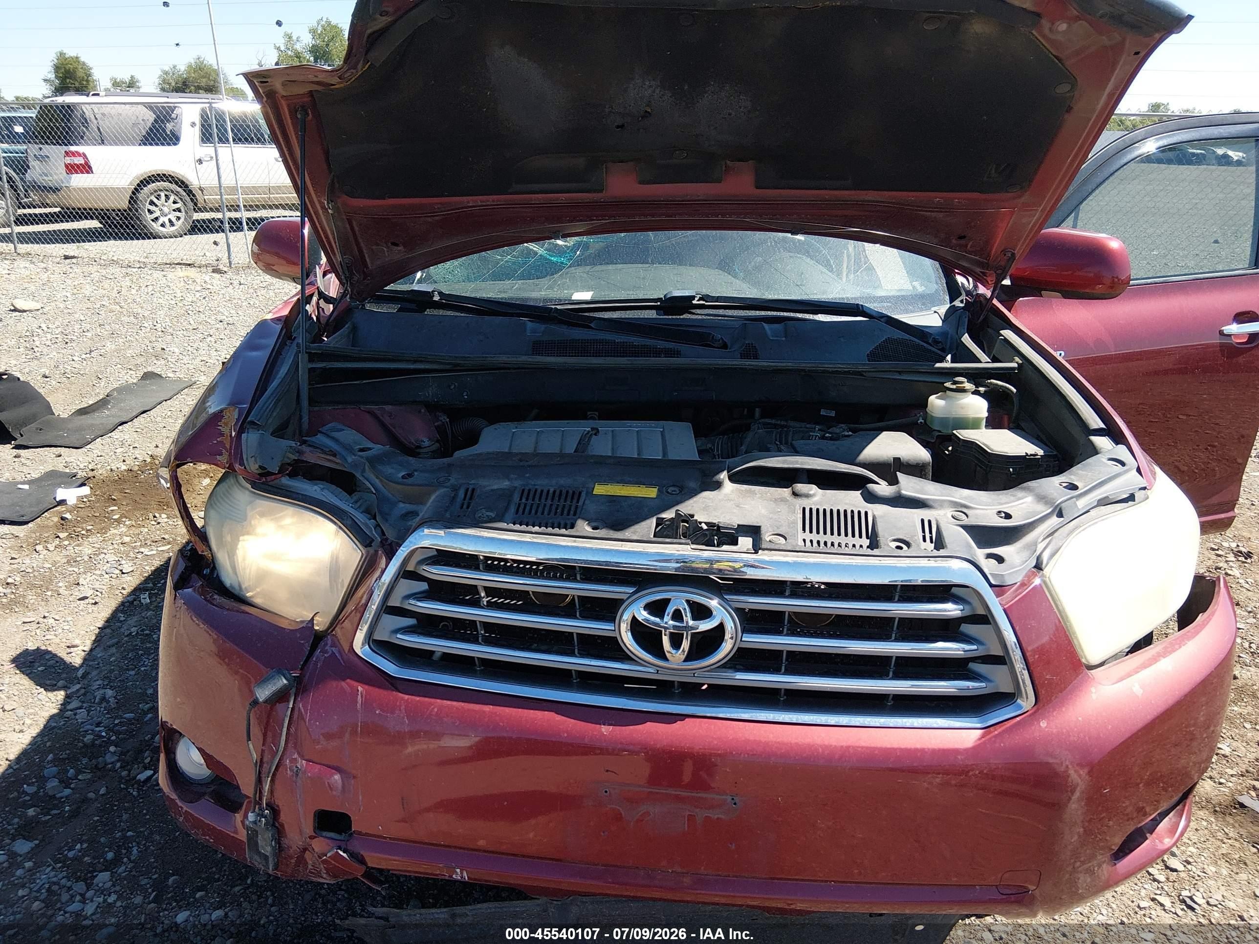 2008 Toyota Highlander Limited Red vin: JTEDS42A782008584