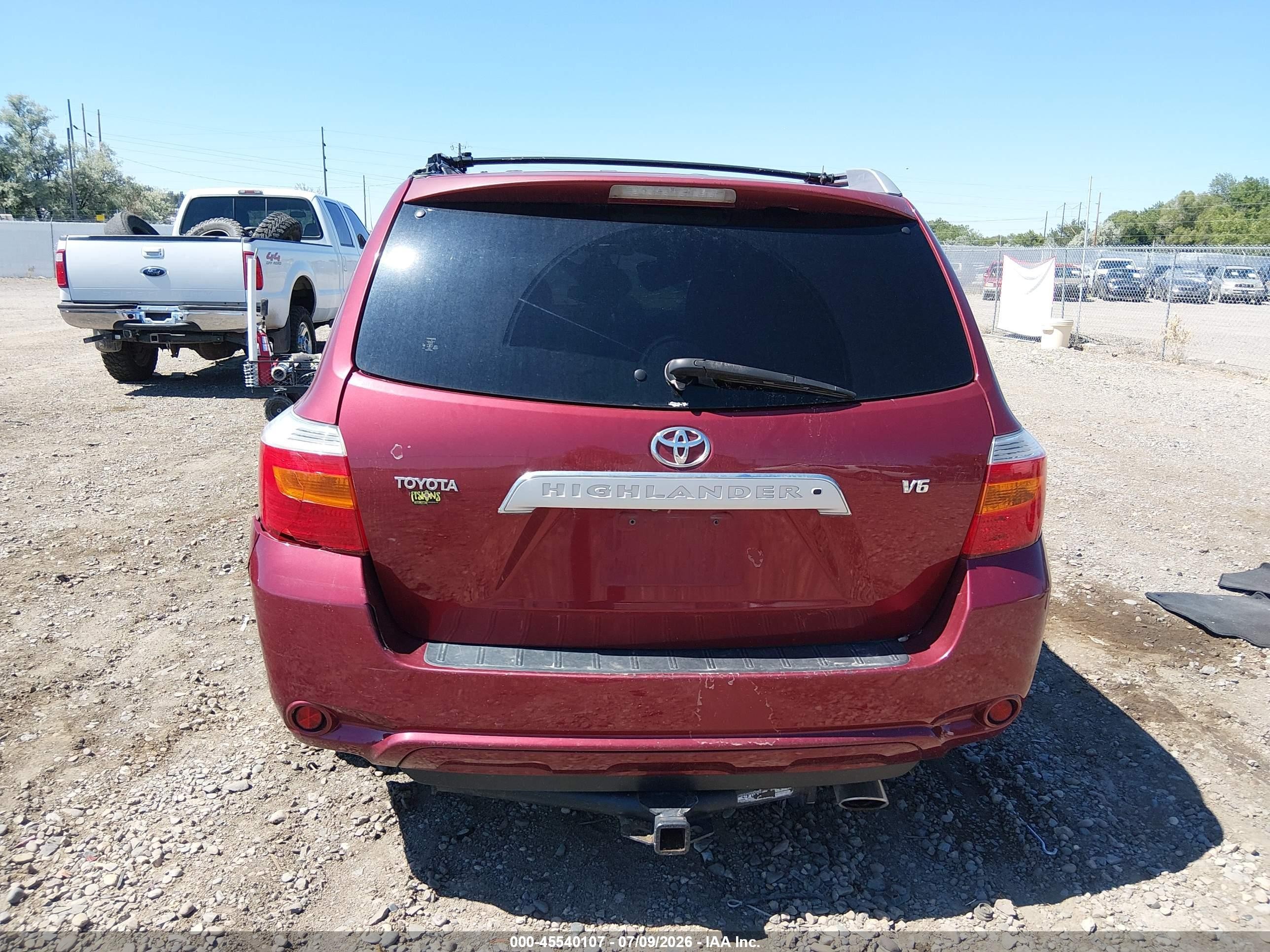 2008 Toyota Highlander Limited Red vin: JTEDS42A782008584