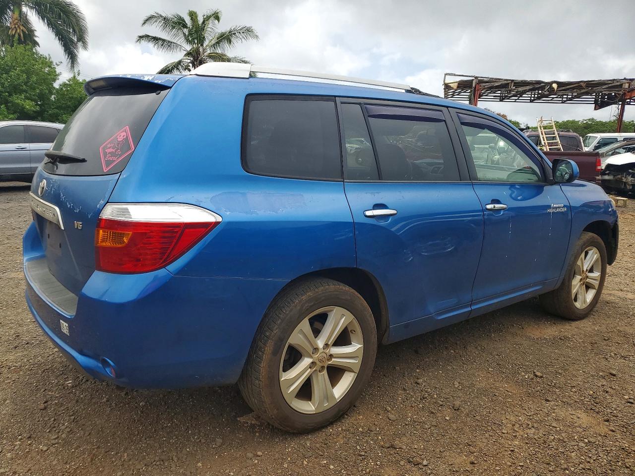 2008 Toyota Highlander Limited Blue vin: JTEDS42A782019195