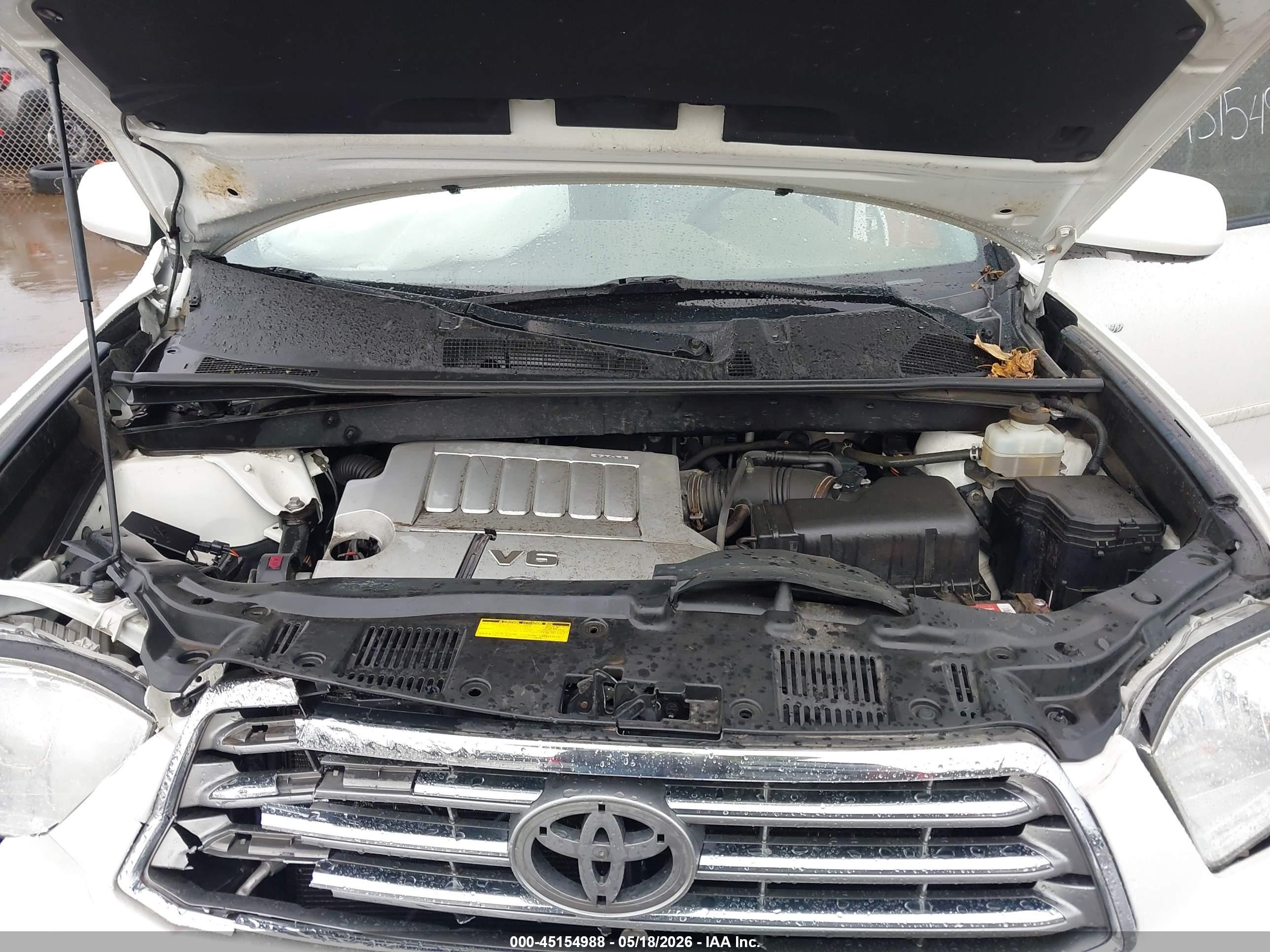 2009 Toyota Highlander Limited White vin: JTEDS42A792073629