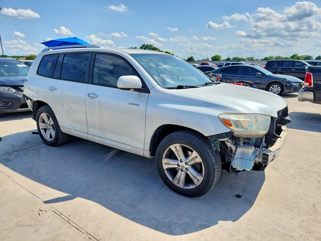 2009 Toyota Highlander Limited White vin: JTEDS42A792091810