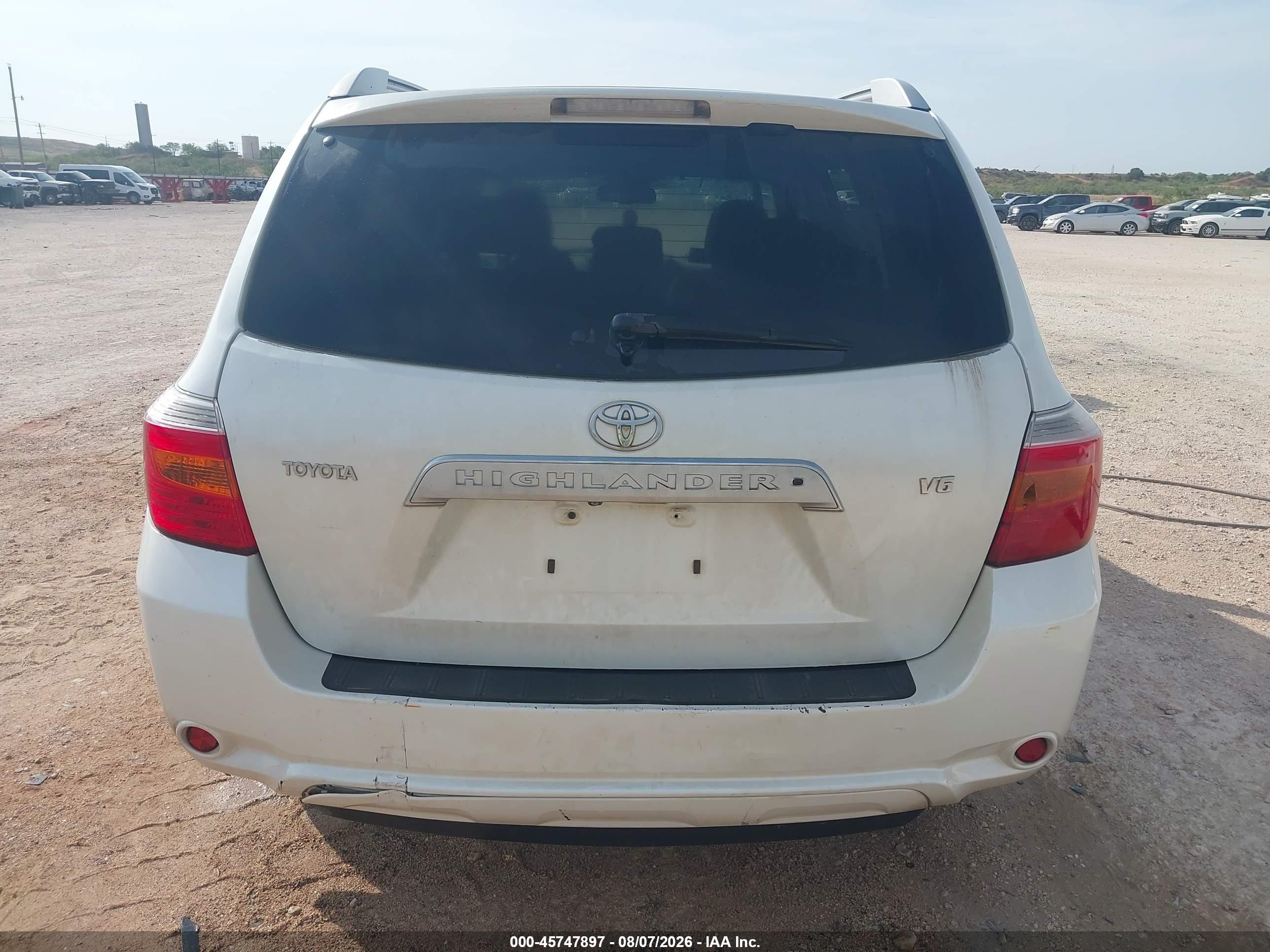 2008 Toyota Highlander Limited White vin: JTEDS42A882047698