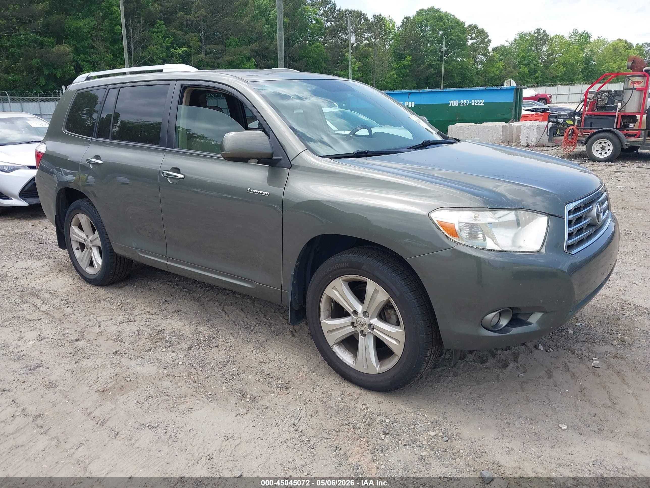 2009 Toyota Highlander Limited Green vin: JTEDS42A892092190