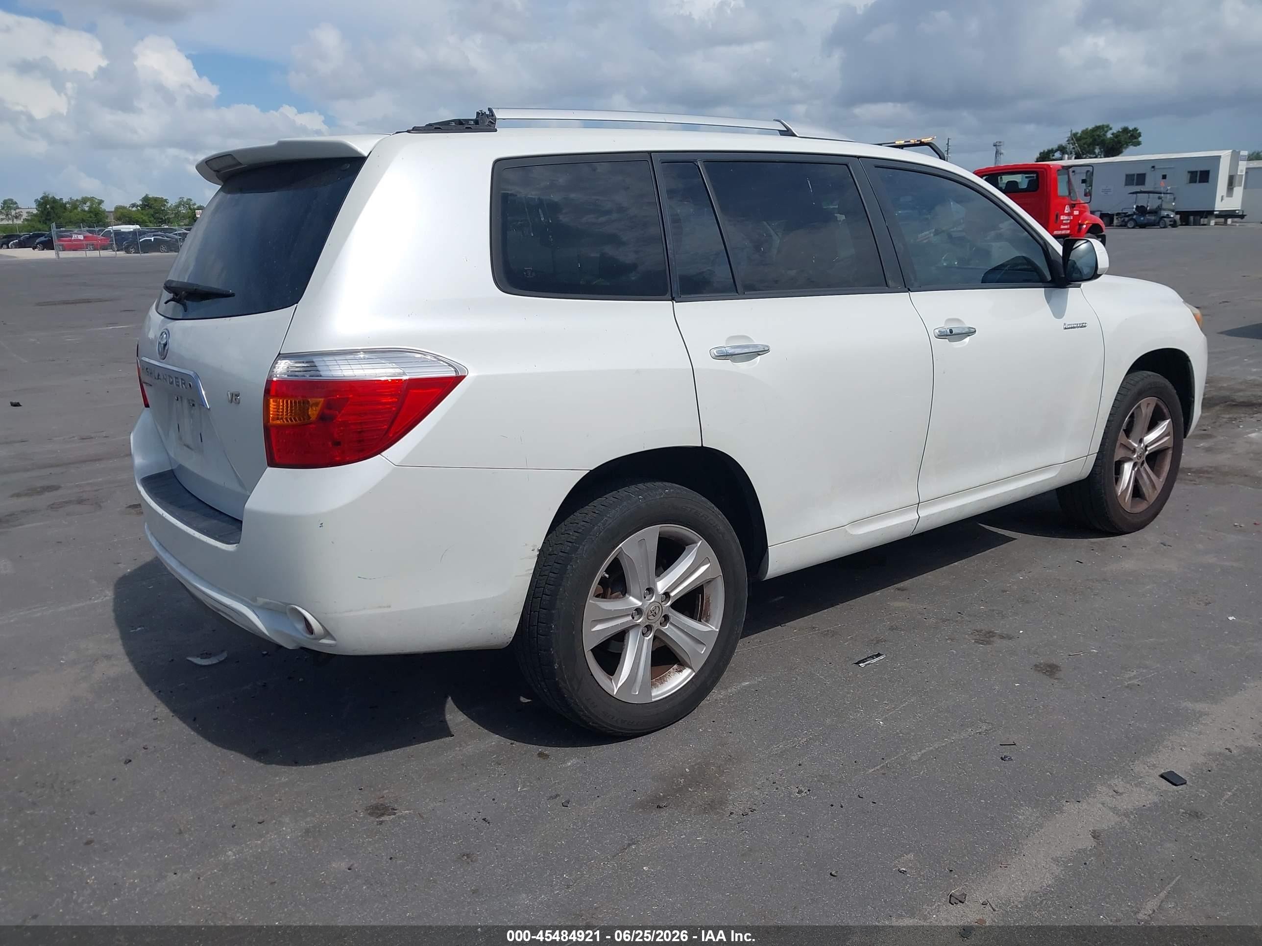2008 Toyota Highlander Limited White vin: JTEDS42A982021580