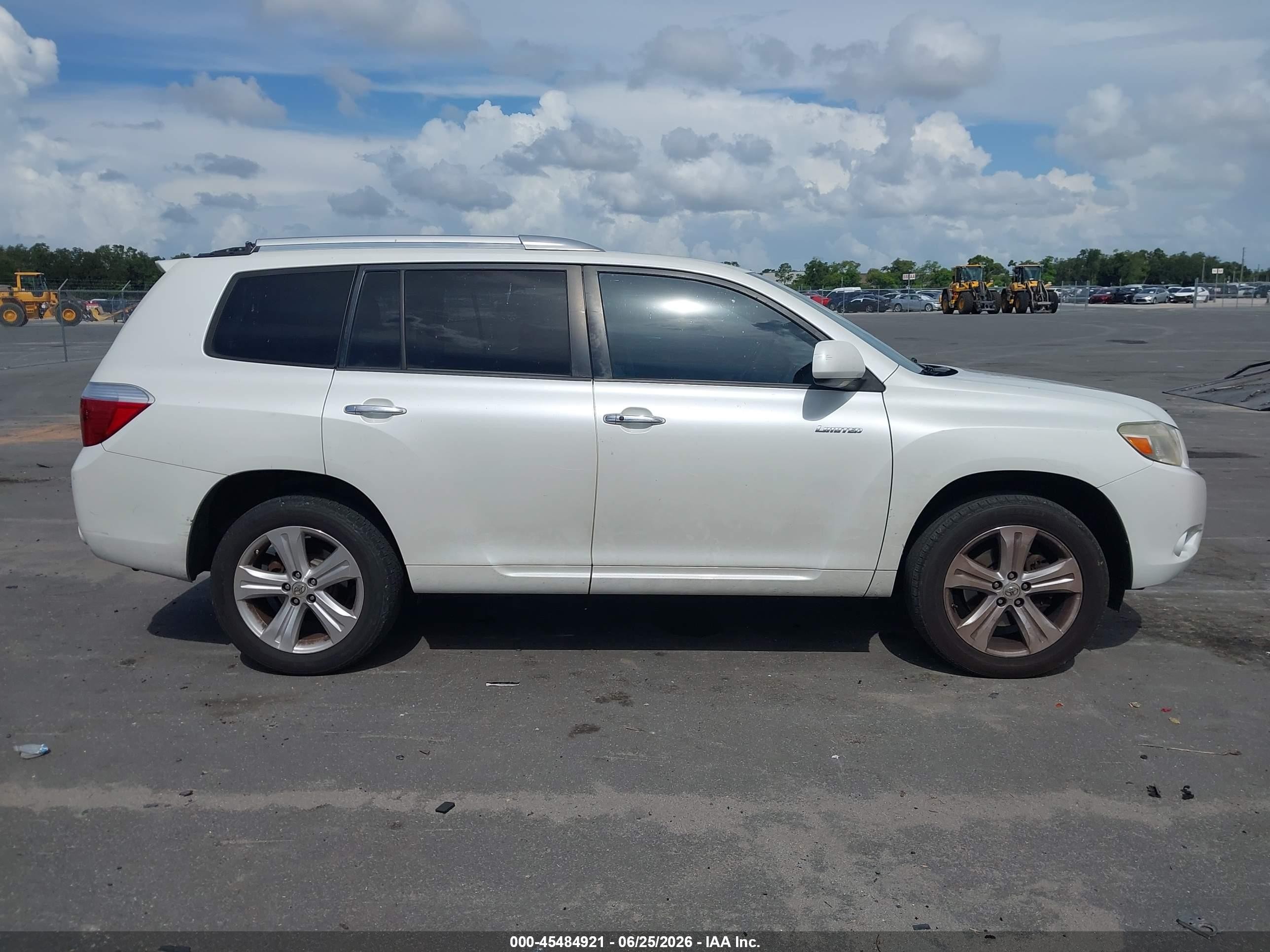 2008 Toyota Highlander Limited White vin: JTEDS42A982021580
