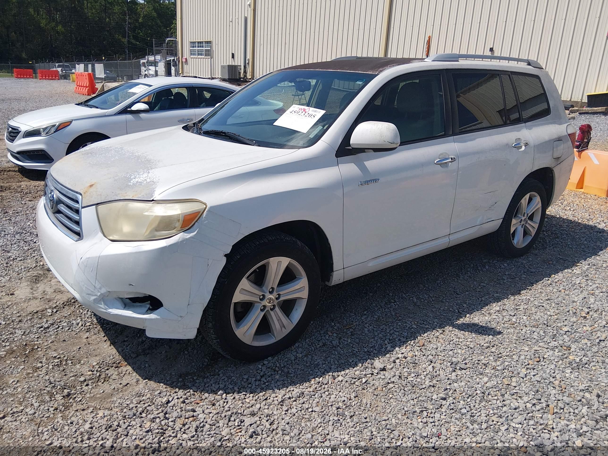 2008 Toyota Highlander Limited White vin: JTEDS42A982064560