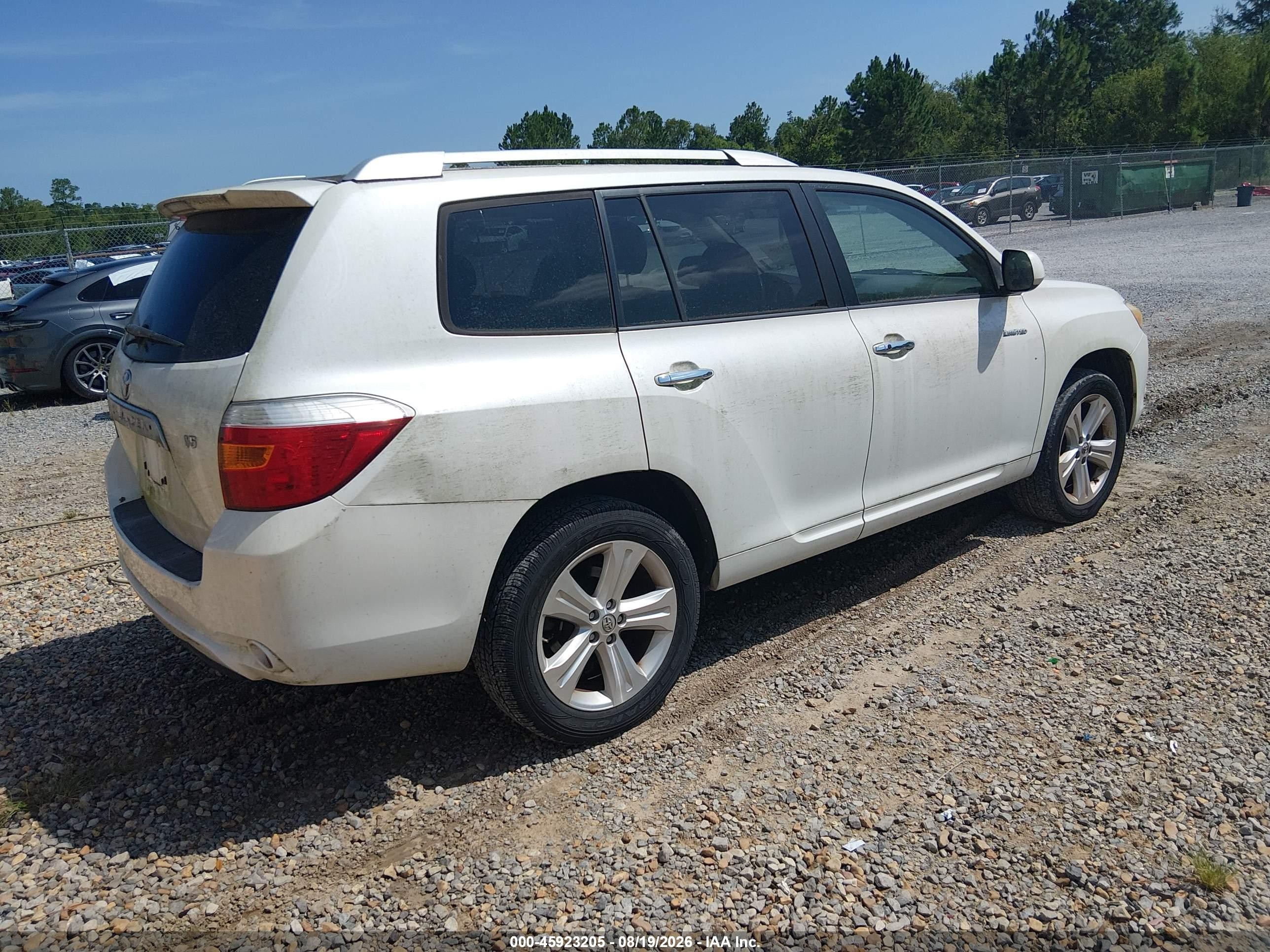2008 Toyota Highlander Limited White vin: JTEDS42A982064560
