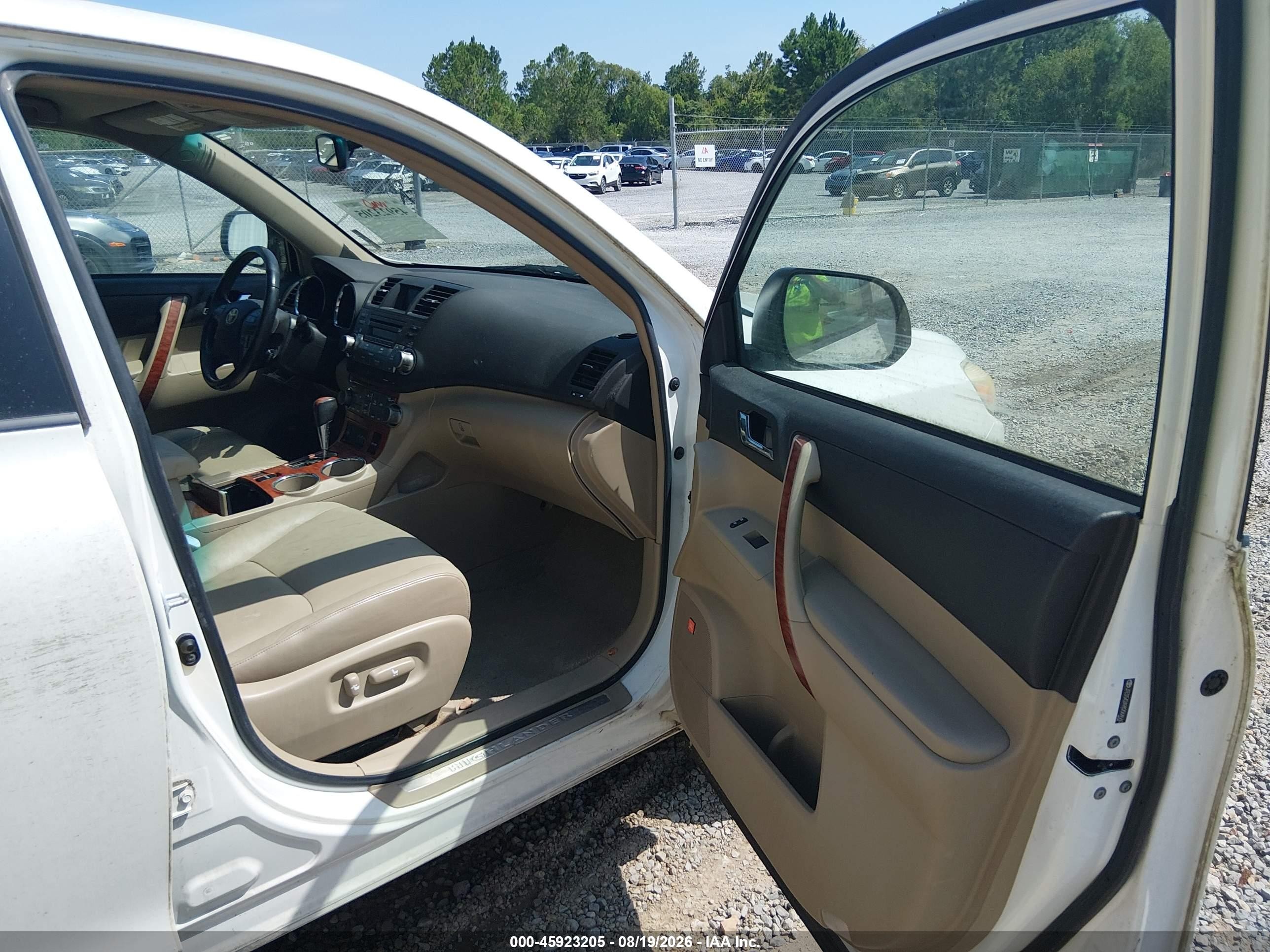 2008 Toyota Highlander Limited White vin: JTEDS42A982064560