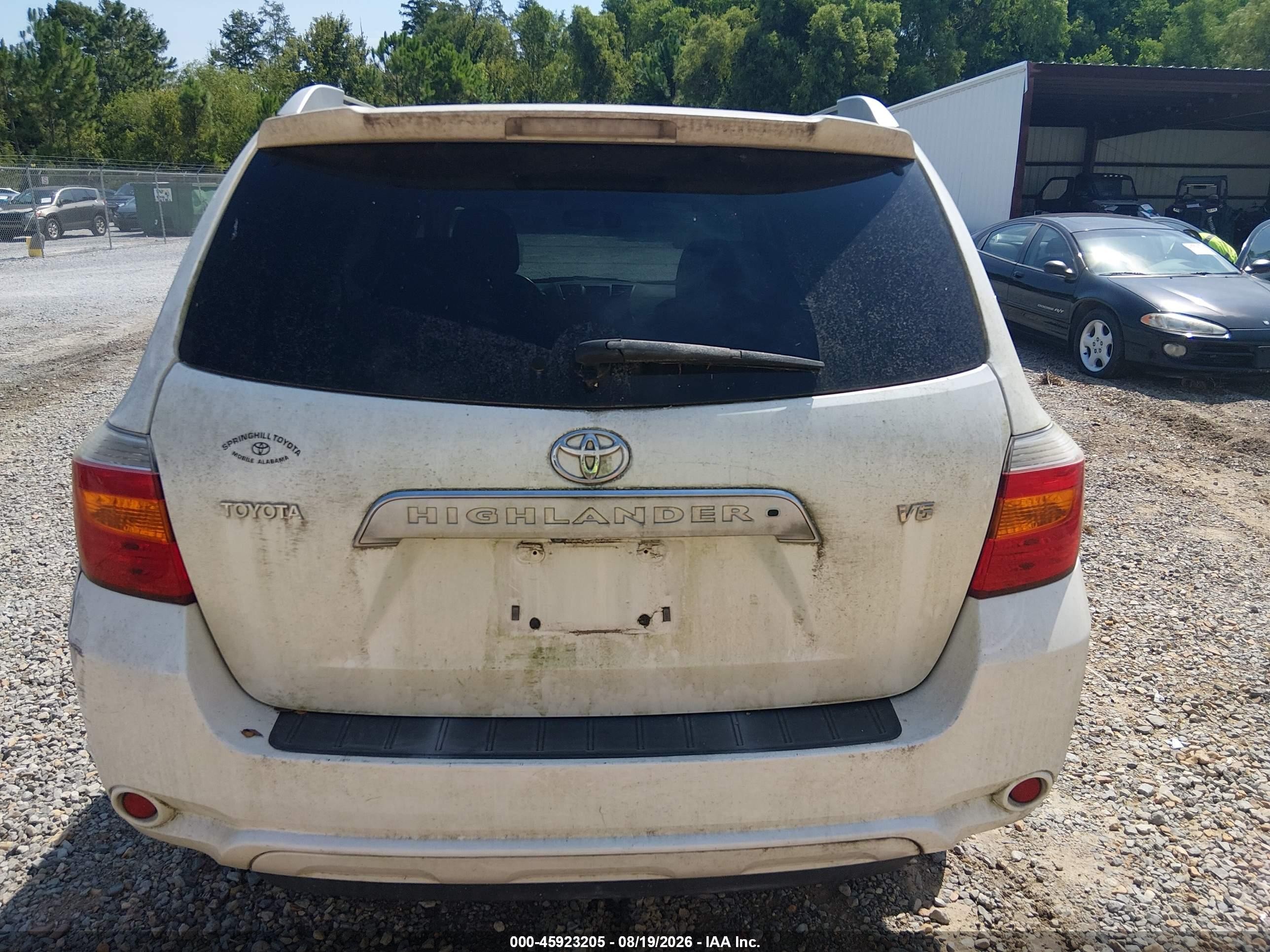 2008 Toyota Highlander Limited White vin: JTEDS42A982064560