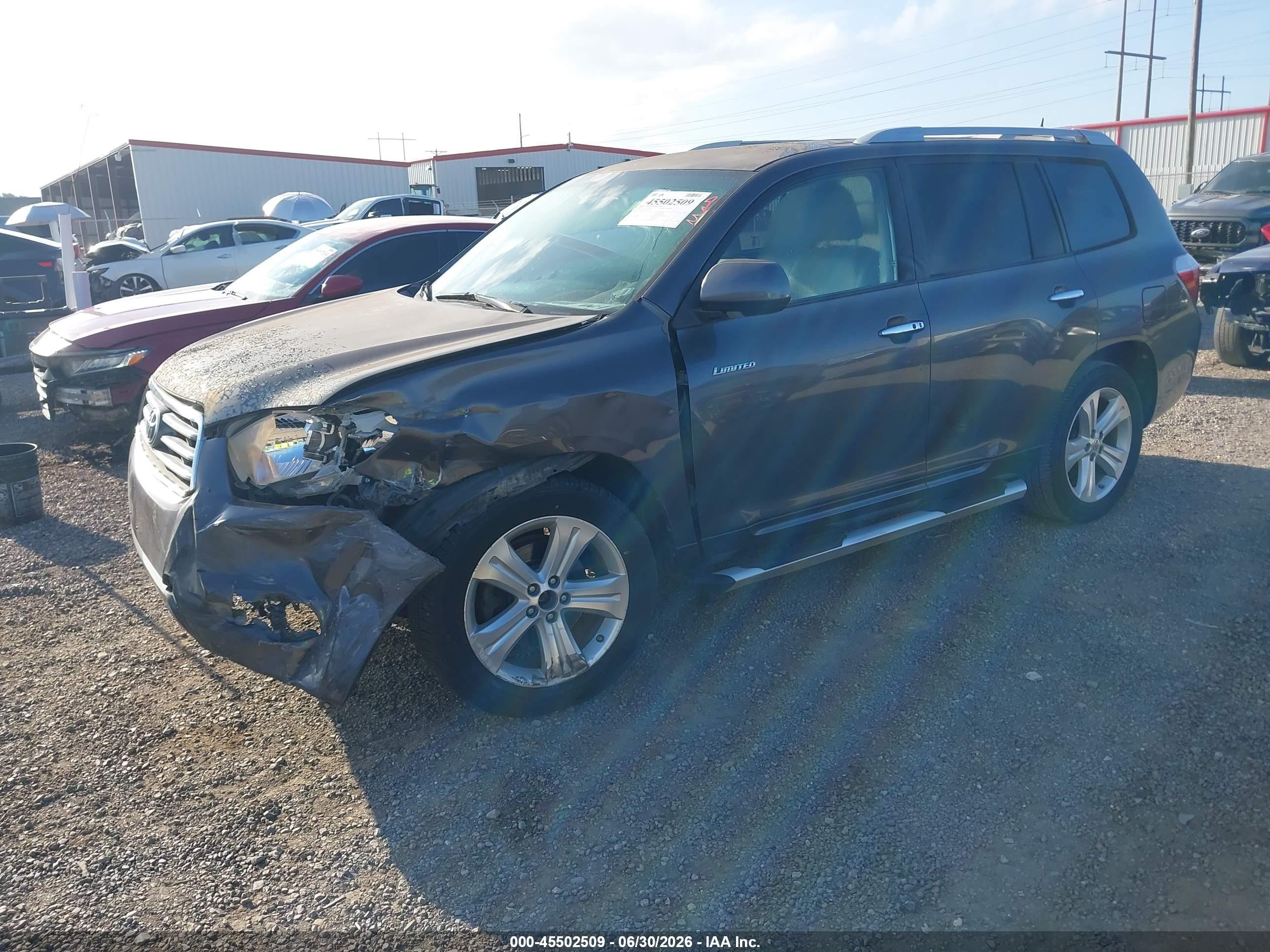 2009 Toyota Highlander Limited Gray vin: JTEDS42A992073907