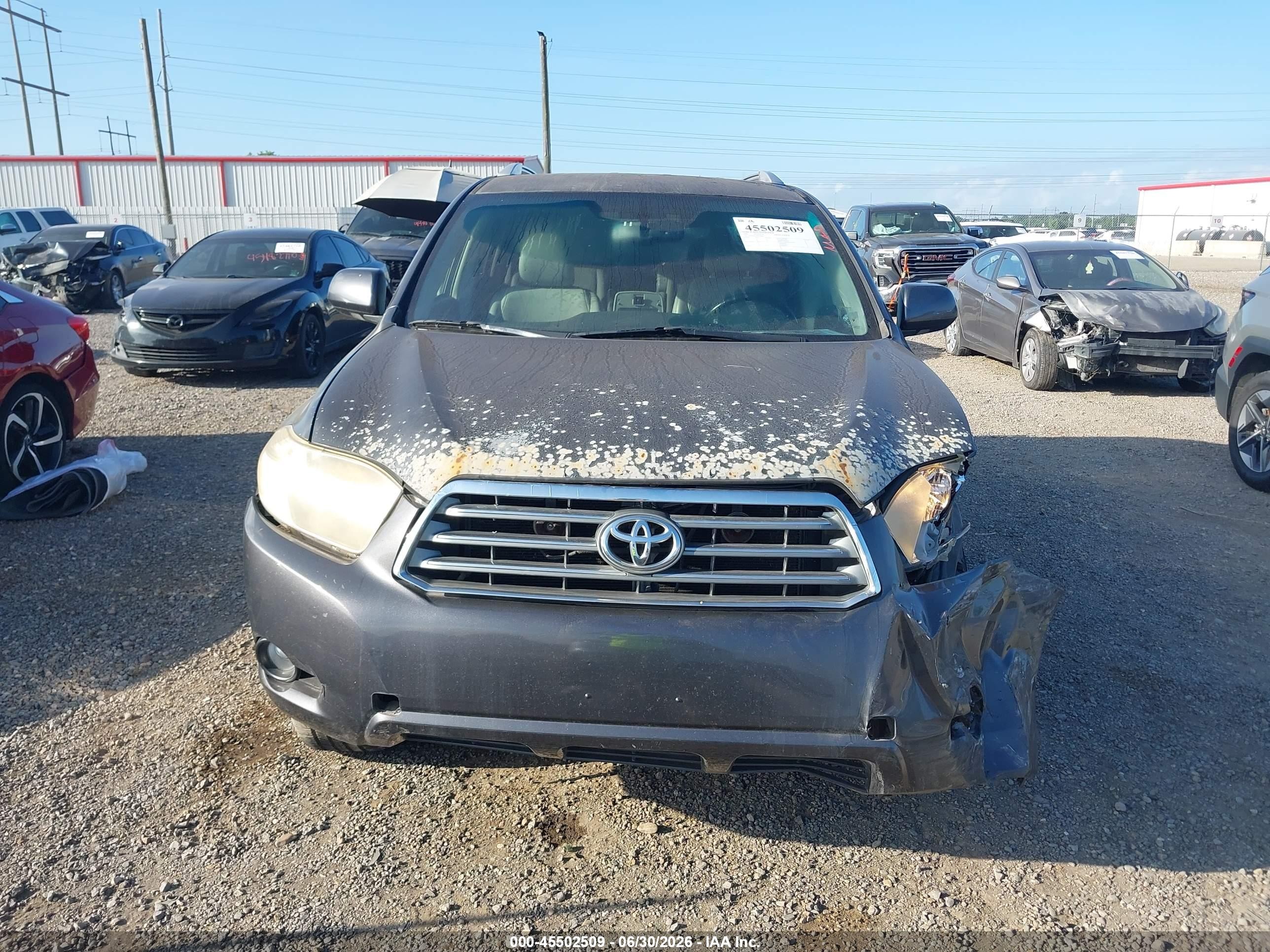 2009 Toyota Highlander Limited Gray vin: JTEDS42A992073907