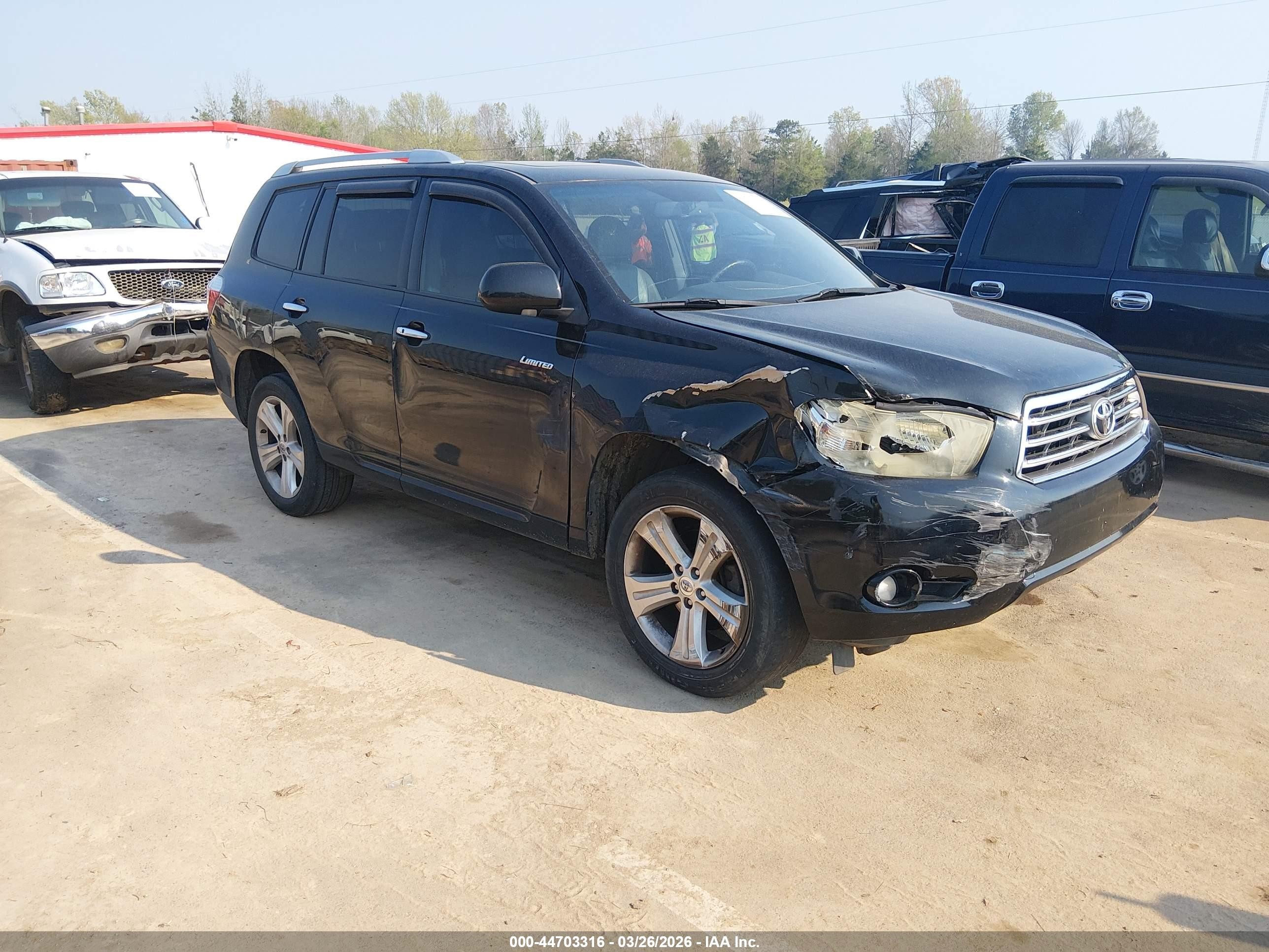 2009 Toyota Highlander Limited Black vin: JTEDS42A992084826
