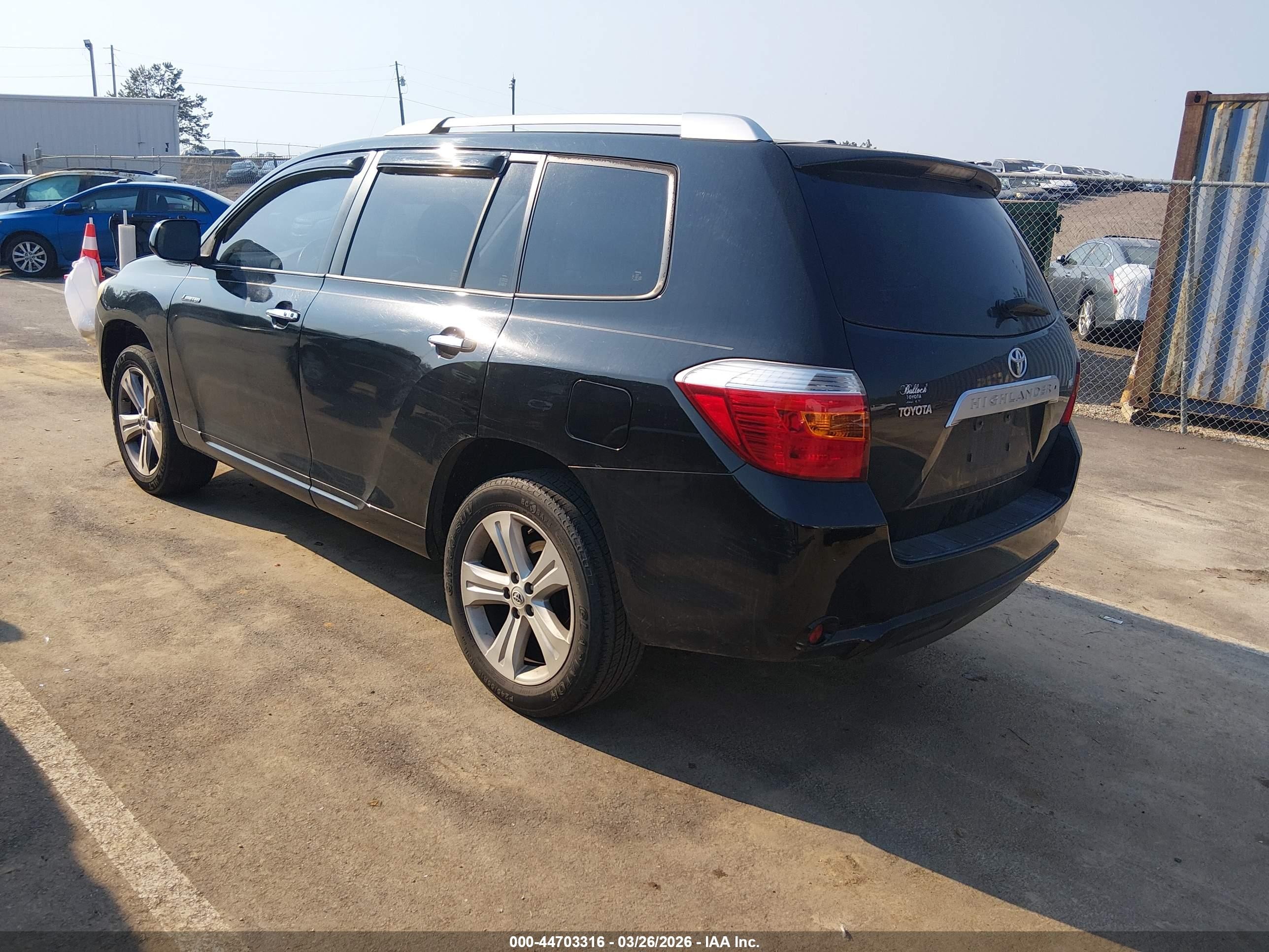 2009 Toyota Highlander Limited Black vin: JTEDS42A992084826