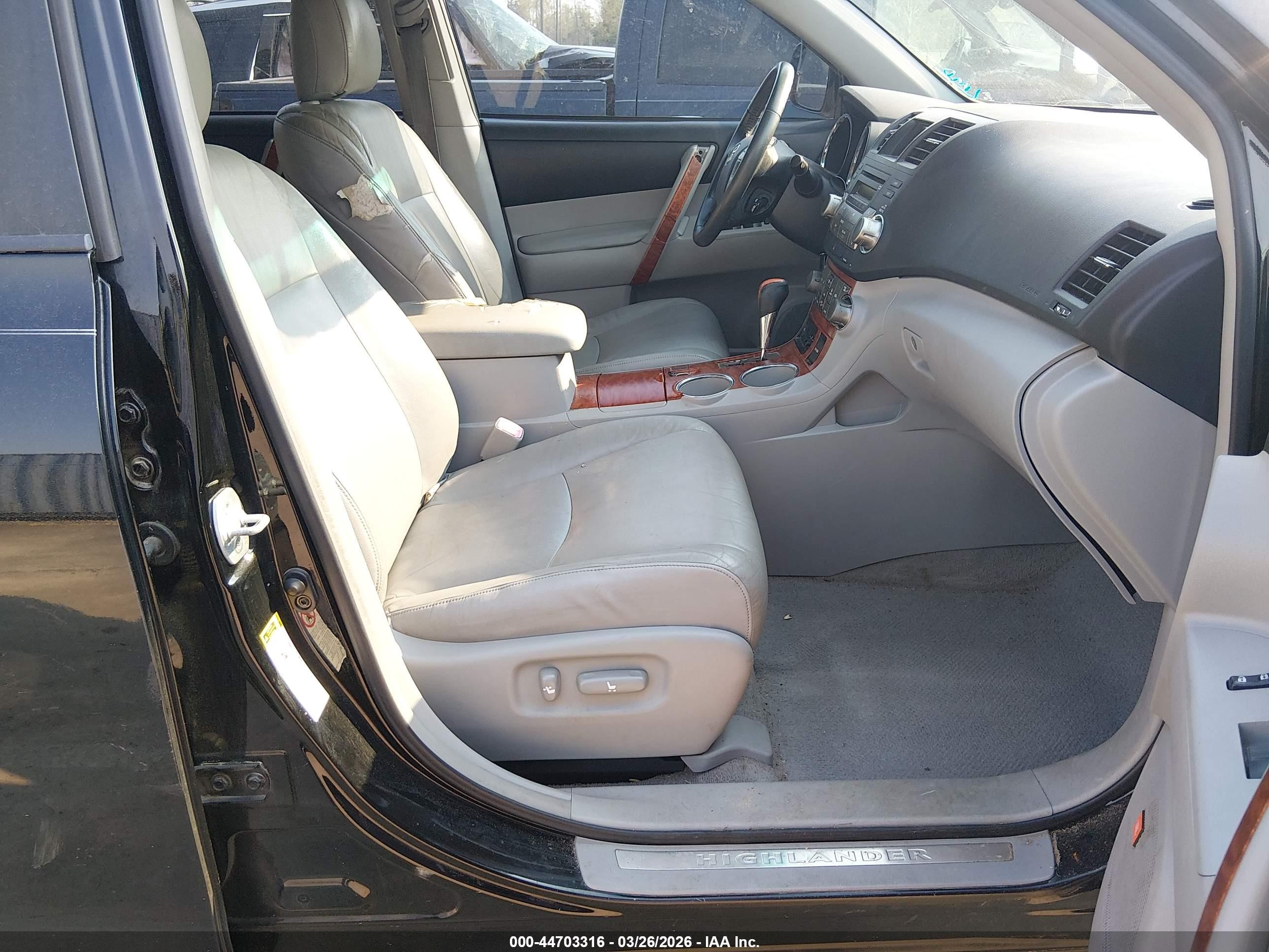 2009 Toyota Highlander Limited Black vin: JTEDS42A992084826