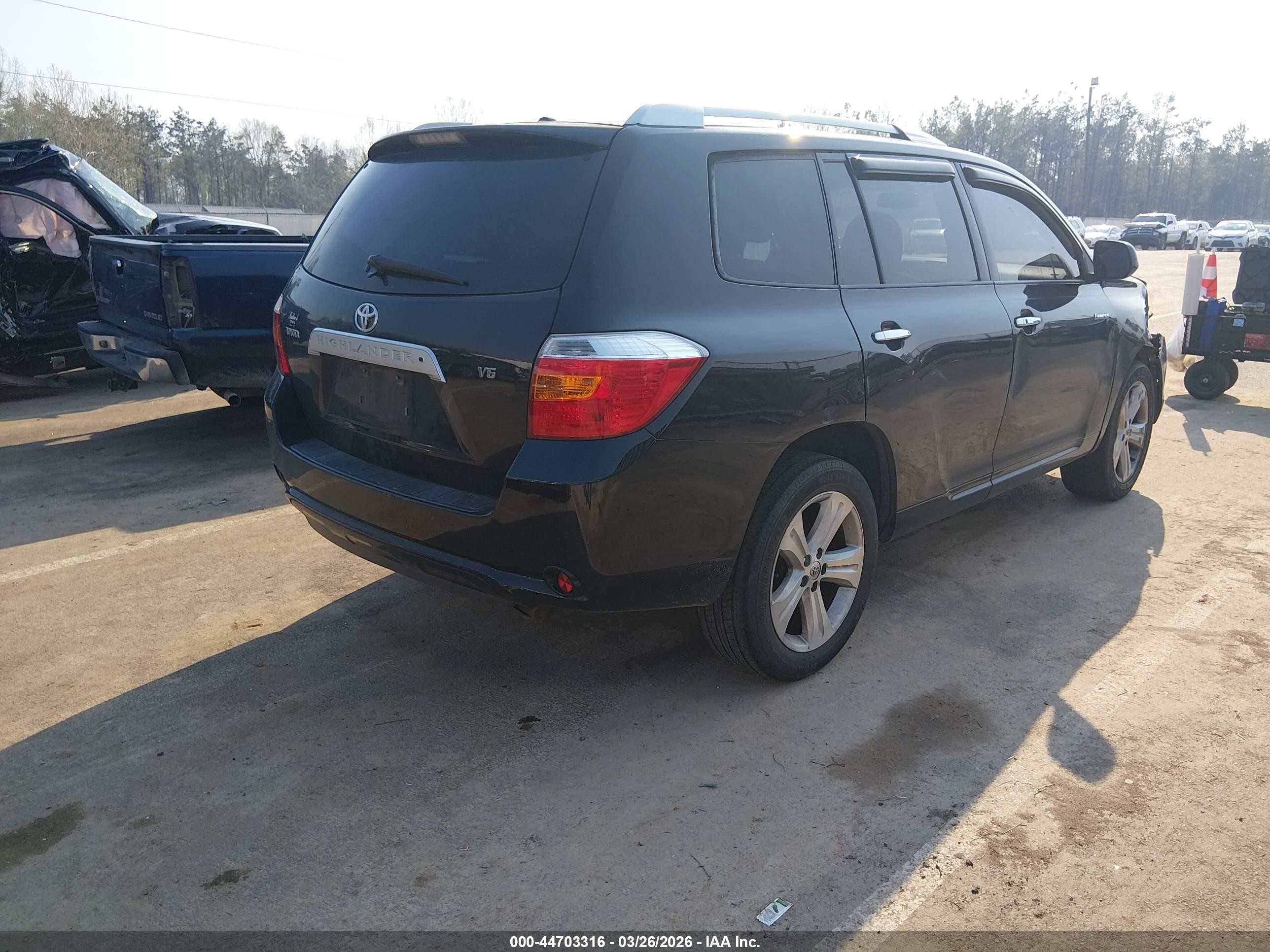 2009 Toyota Highlander Limited Black vin: JTEDS42A992084826