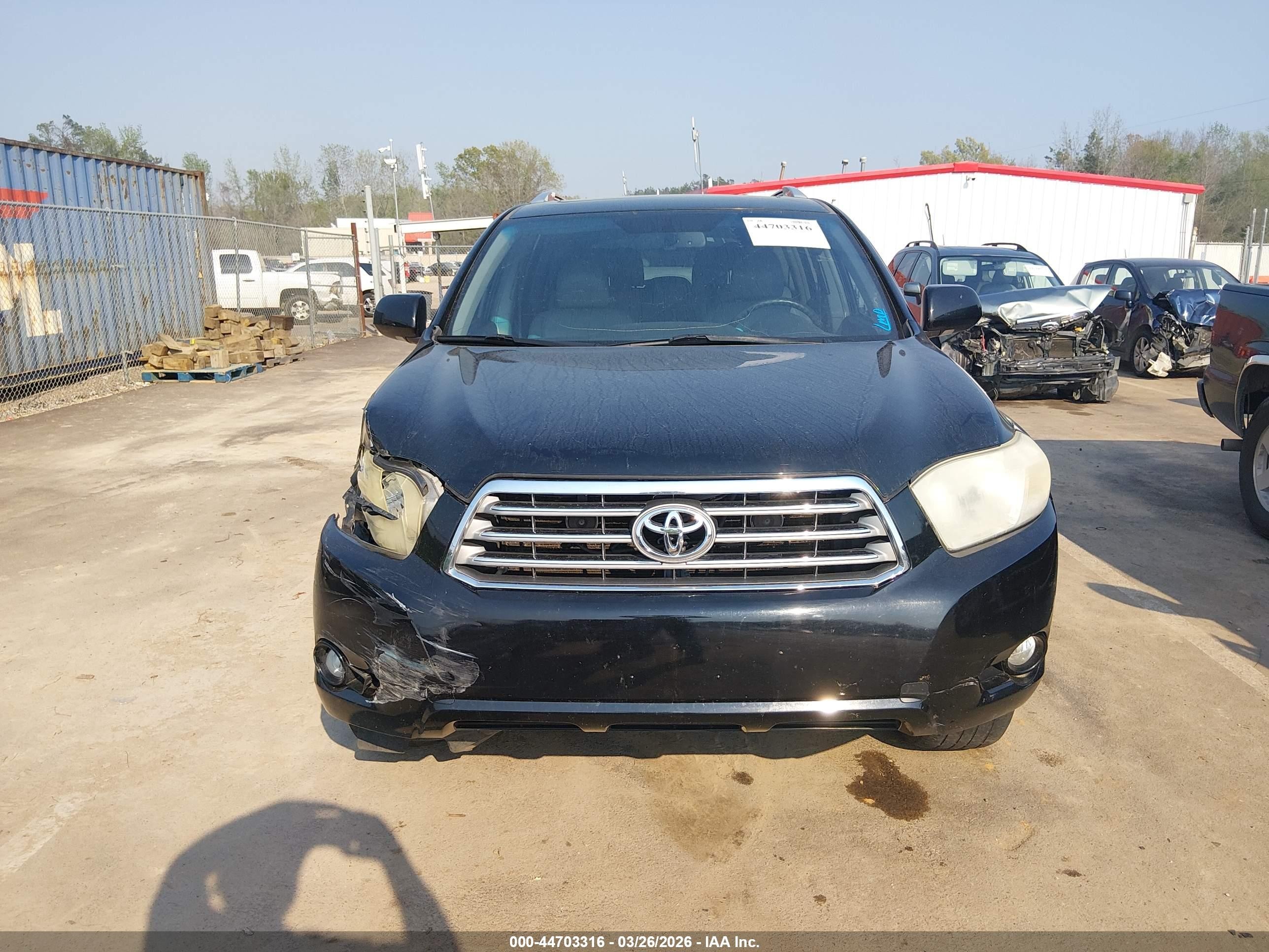 2009 Toyota Highlander Limited Black vin: JTEDS42A992084826