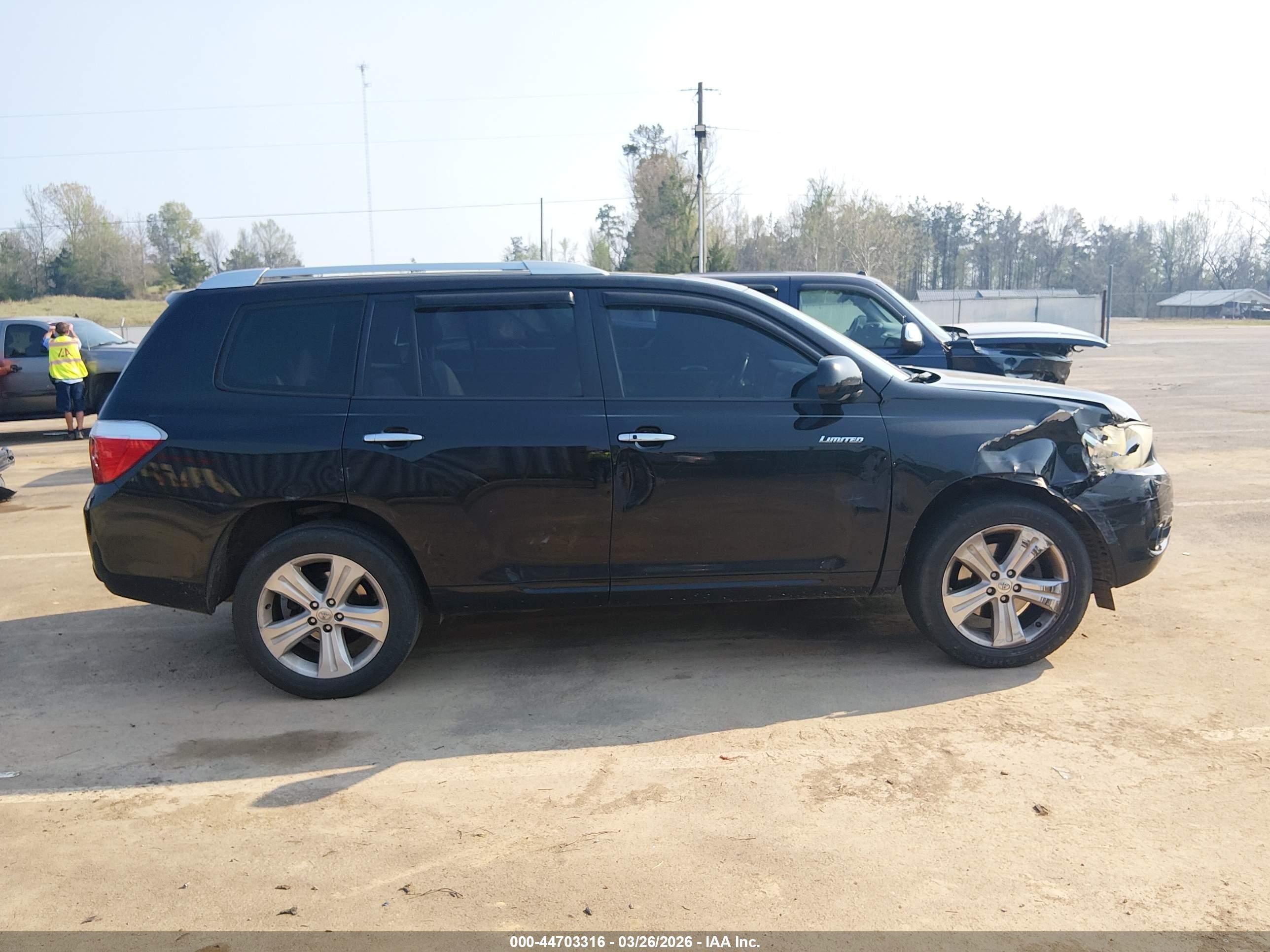 2009 Toyota Highlander Limited Black vin: JTEDS42A992084826