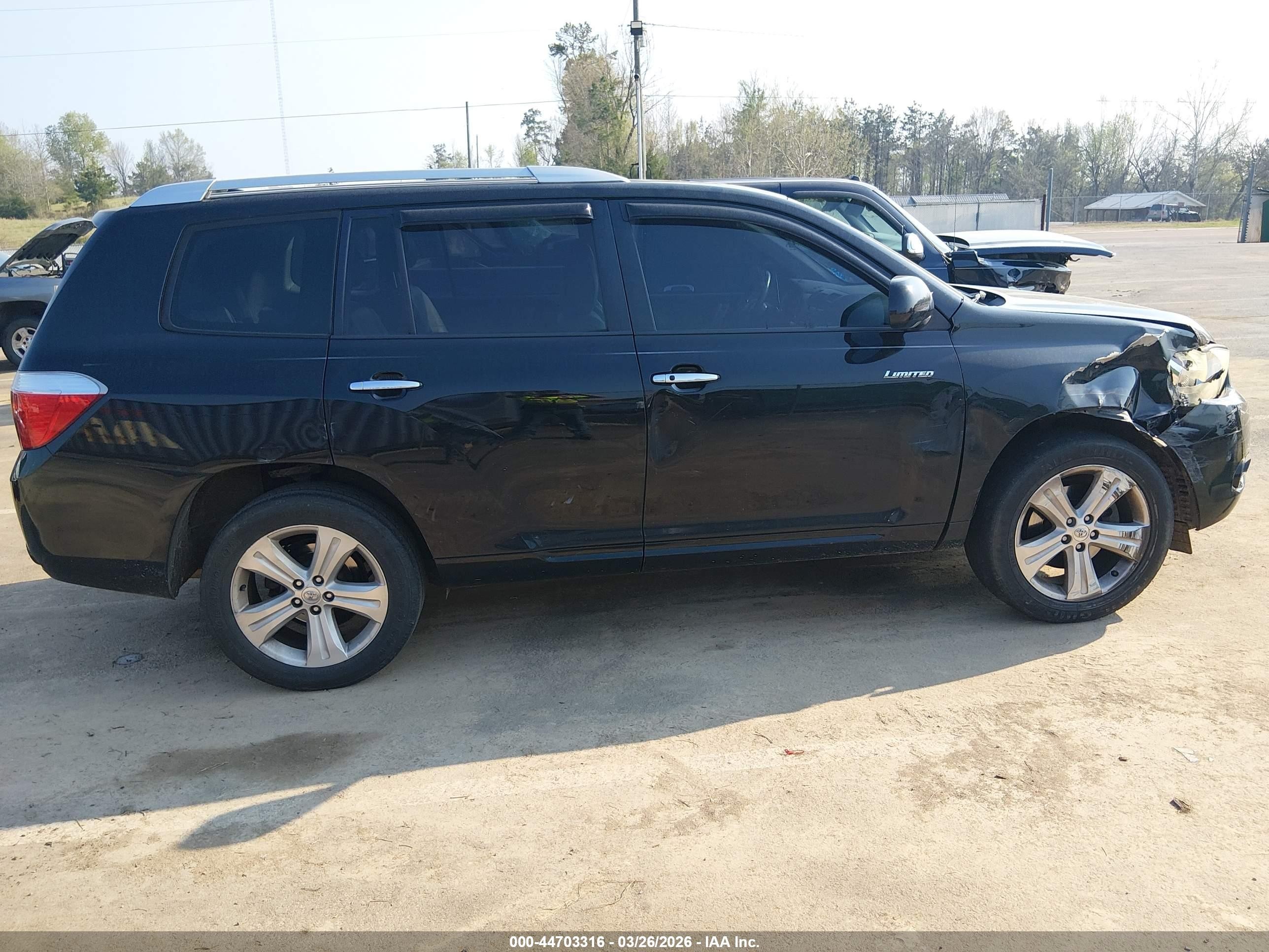 2009 Toyota Highlander Limited Black vin: JTEDS42A992084826