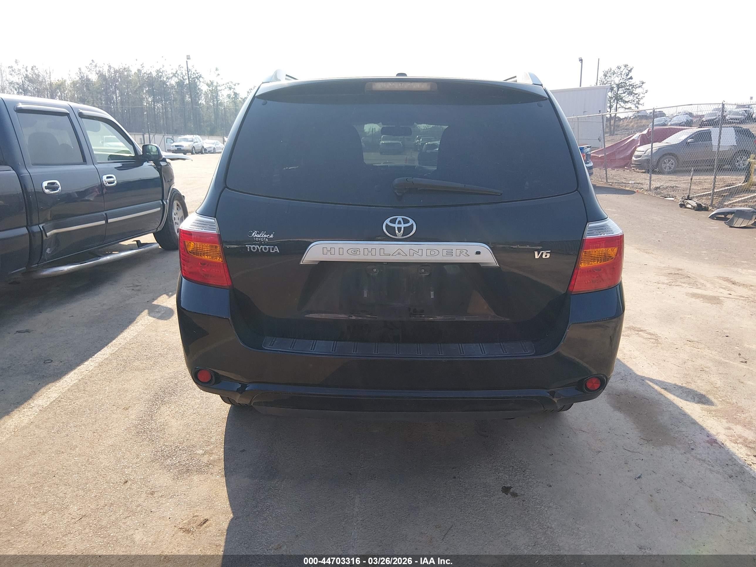2009 Toyota Highlander Limited Black vin: JTEDS42A992084826