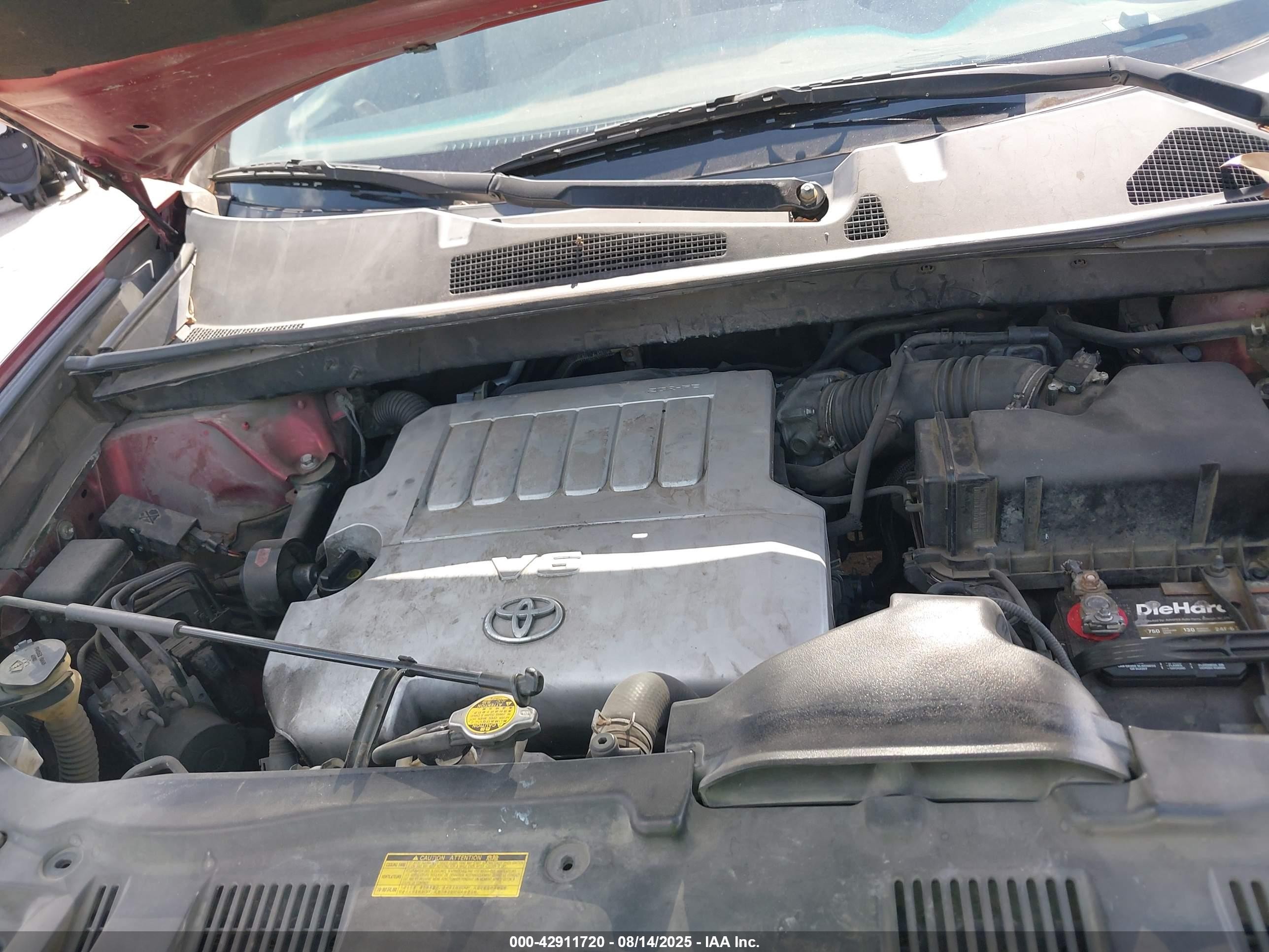 2008 Toyota Highlander Limited Темно-бордовый vin: JTEDS42AX82007283