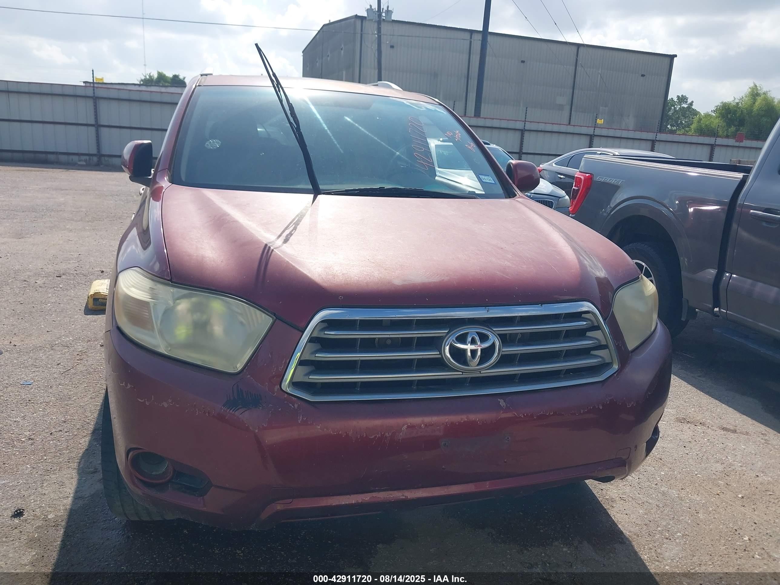 2008 Toyota Highlander Limited Темно-бордовый vin: JTEDS42AX82007283