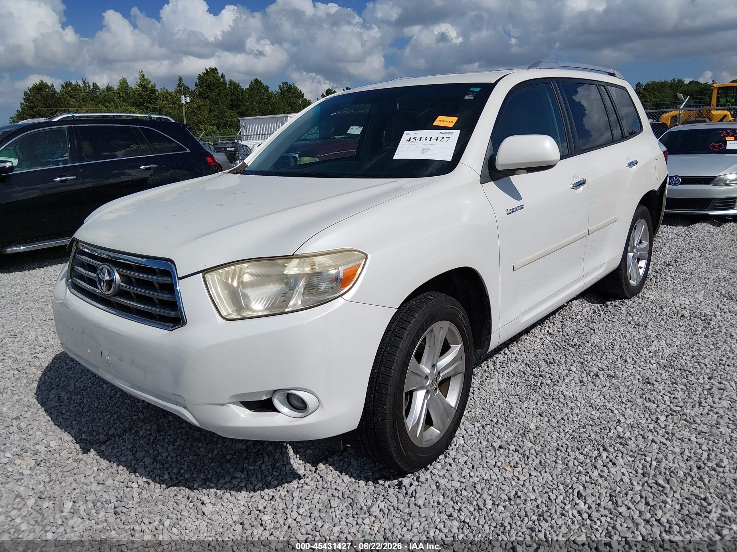 2008 Toyota Highlander Limited White vin: JTEDS42AX82035228