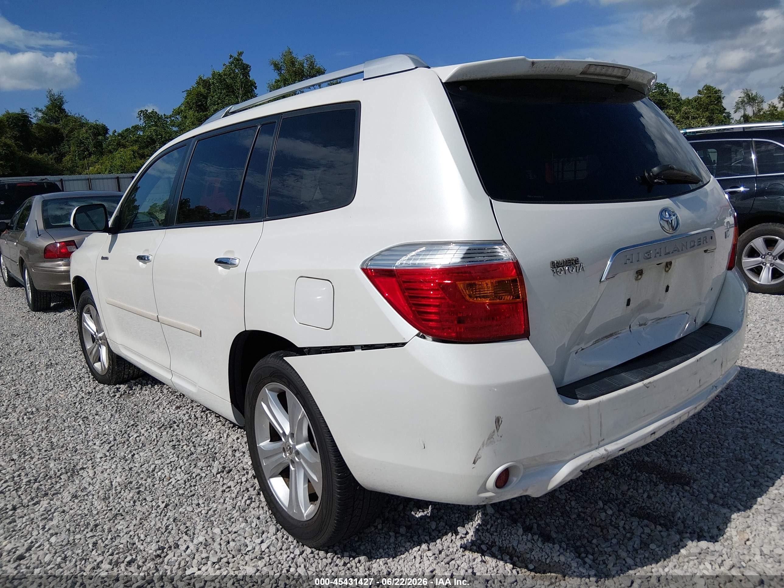 2008 Toyota Highlander Limited White vin: JTEDS42AX82035228